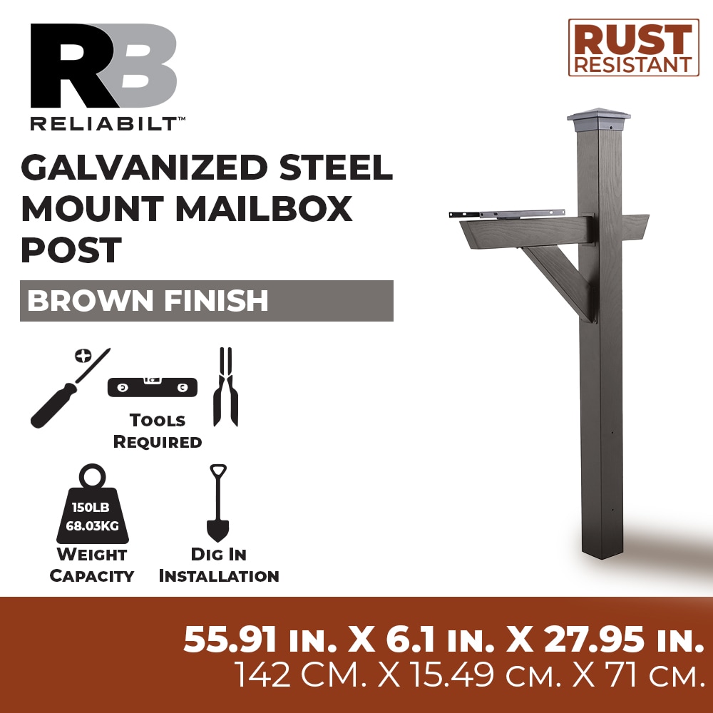 RELIABILT FQS60487-B Mailbox-Posts - View #2