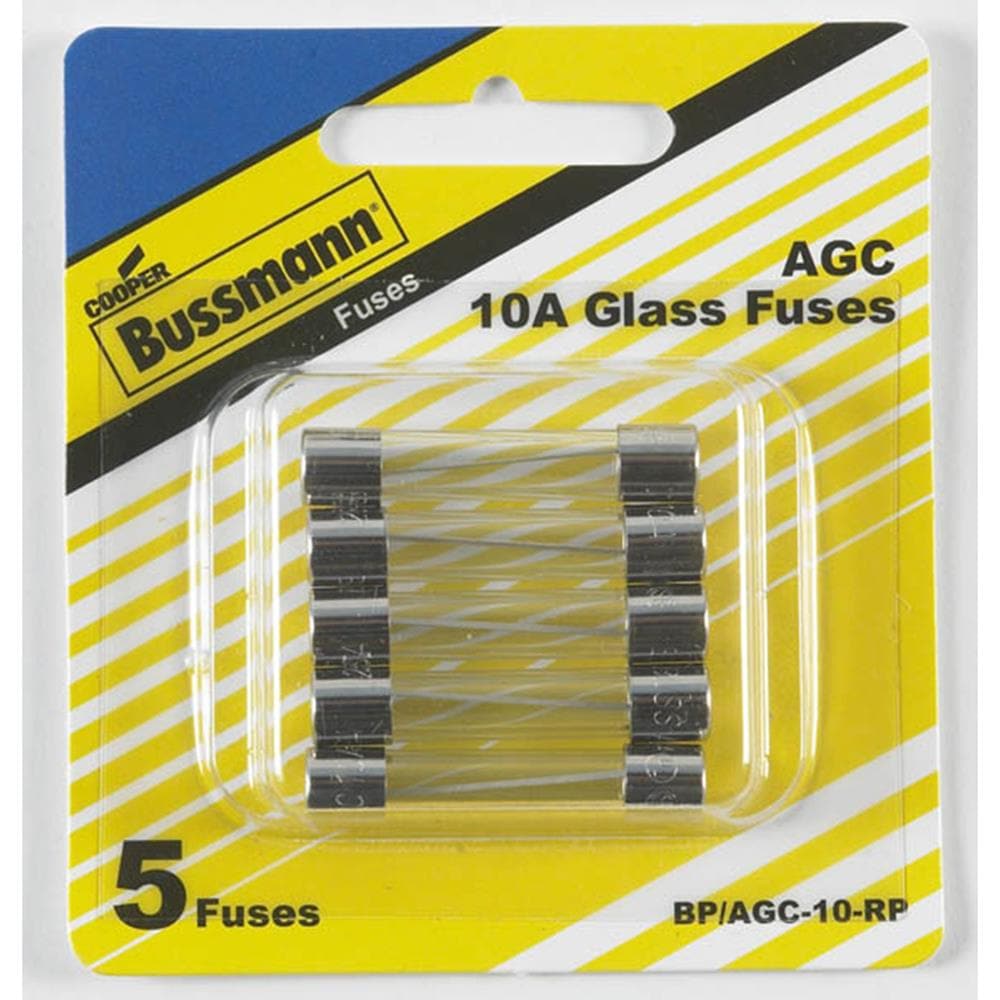 MDL-1/2 Bussmann Fuse 1/2 Amp 250 Volt 3AG Time Delay Glass Cartridge 5 pieces 