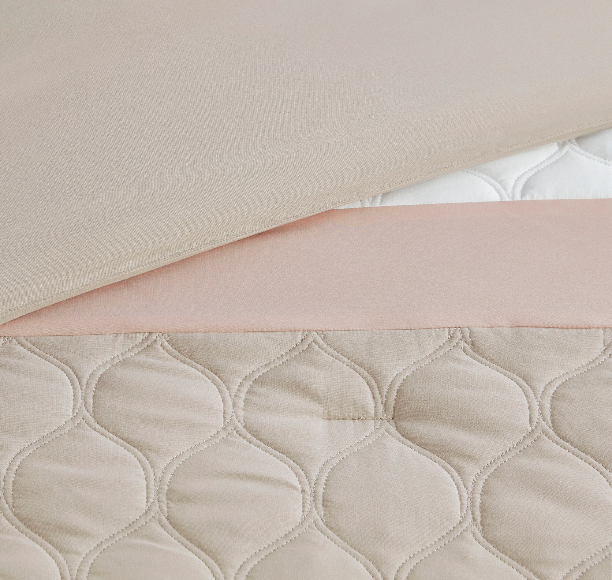 Blush Pink King Microfiber 8-Piece Bedspread Set