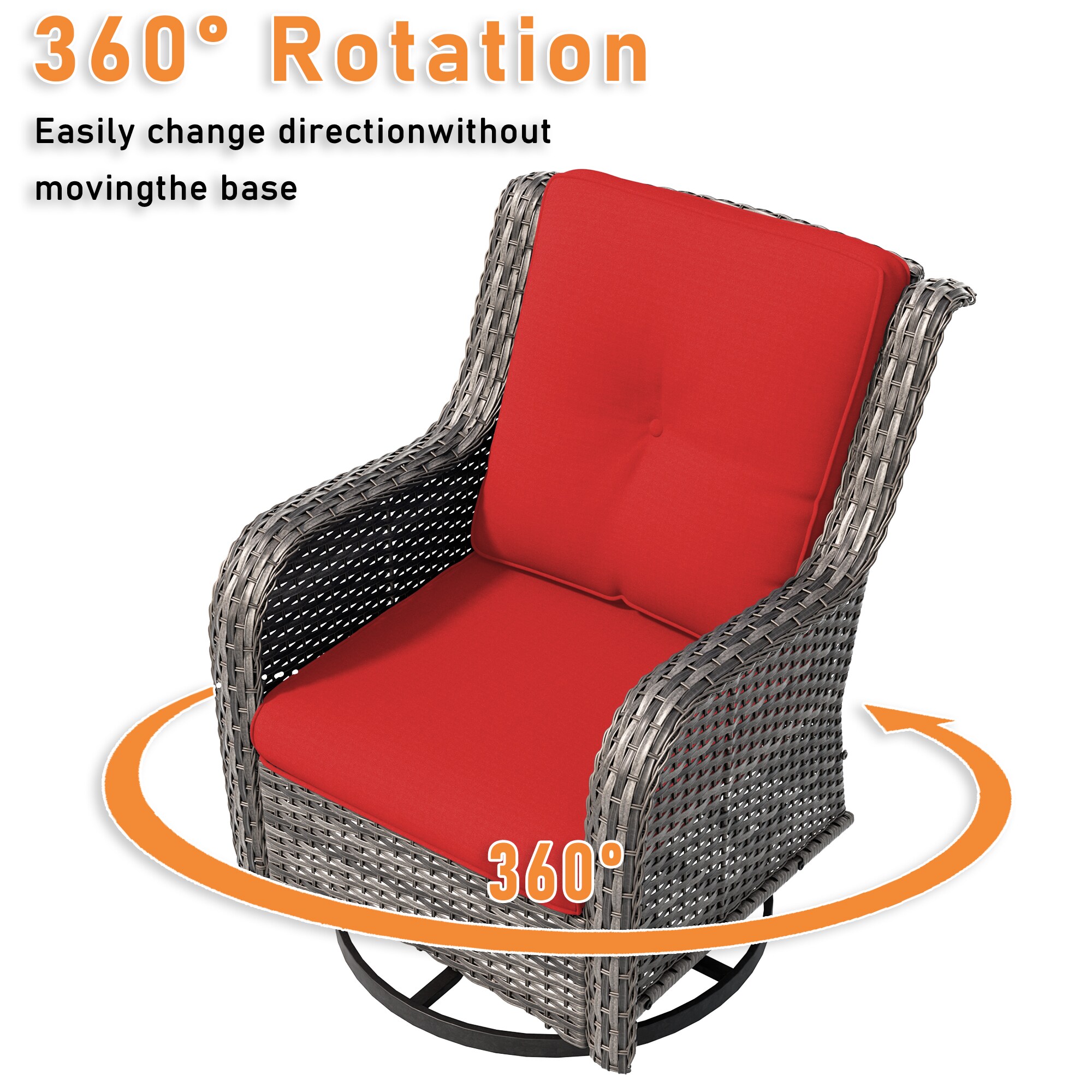 Gardenbee HGL-M81-RED Patio-Chairs - View #7
