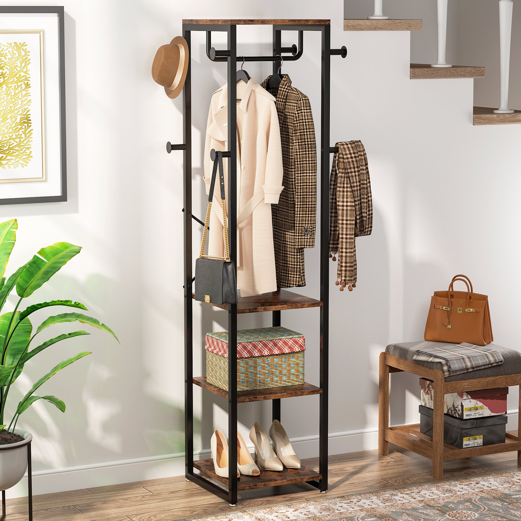 Tribesigns HOGA-JW0177 Wood-Closet-Tower - View #2