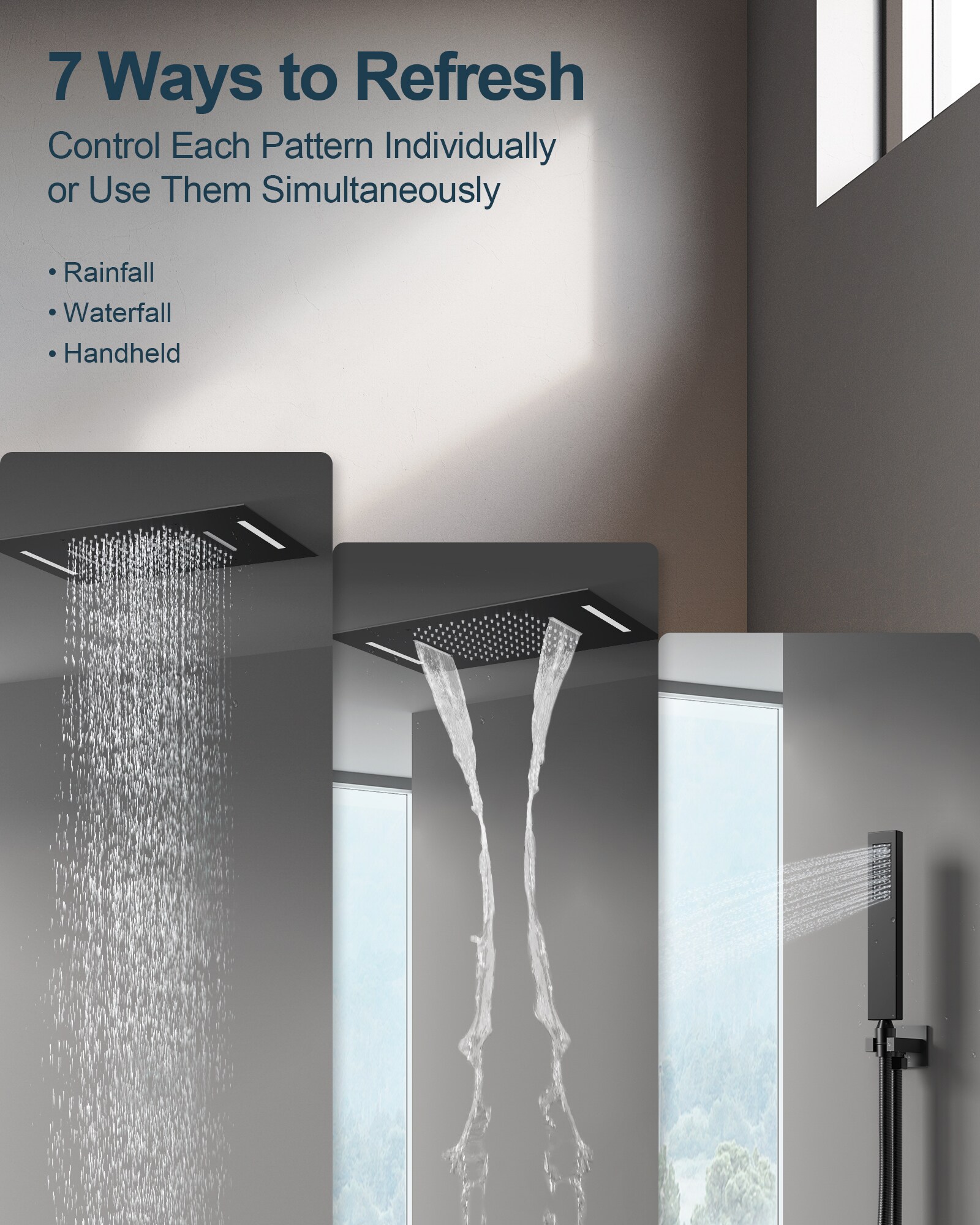 GRANDJOY SGF10GJ-24-BL23 Showerhead-Bar-Panels - View #7