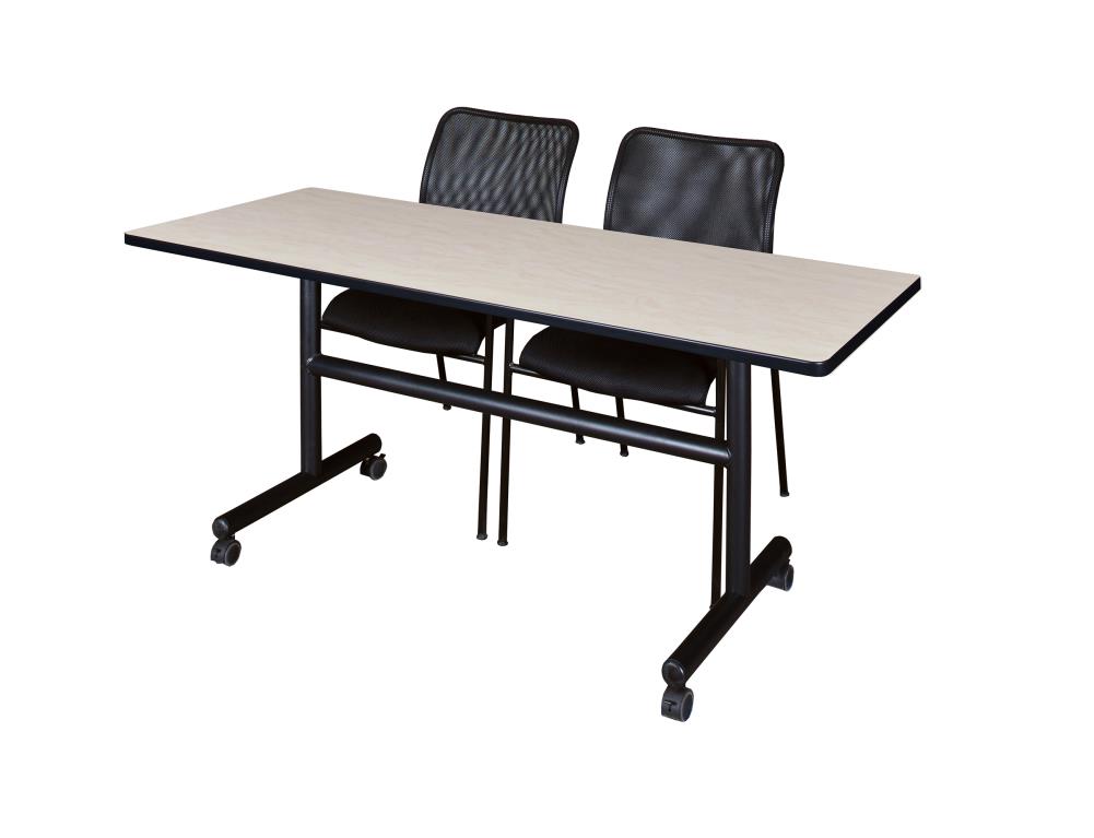 Regency MKFT6024PL75BK Training Off-white 4-Person Training Table (60-in W x 29-in H)