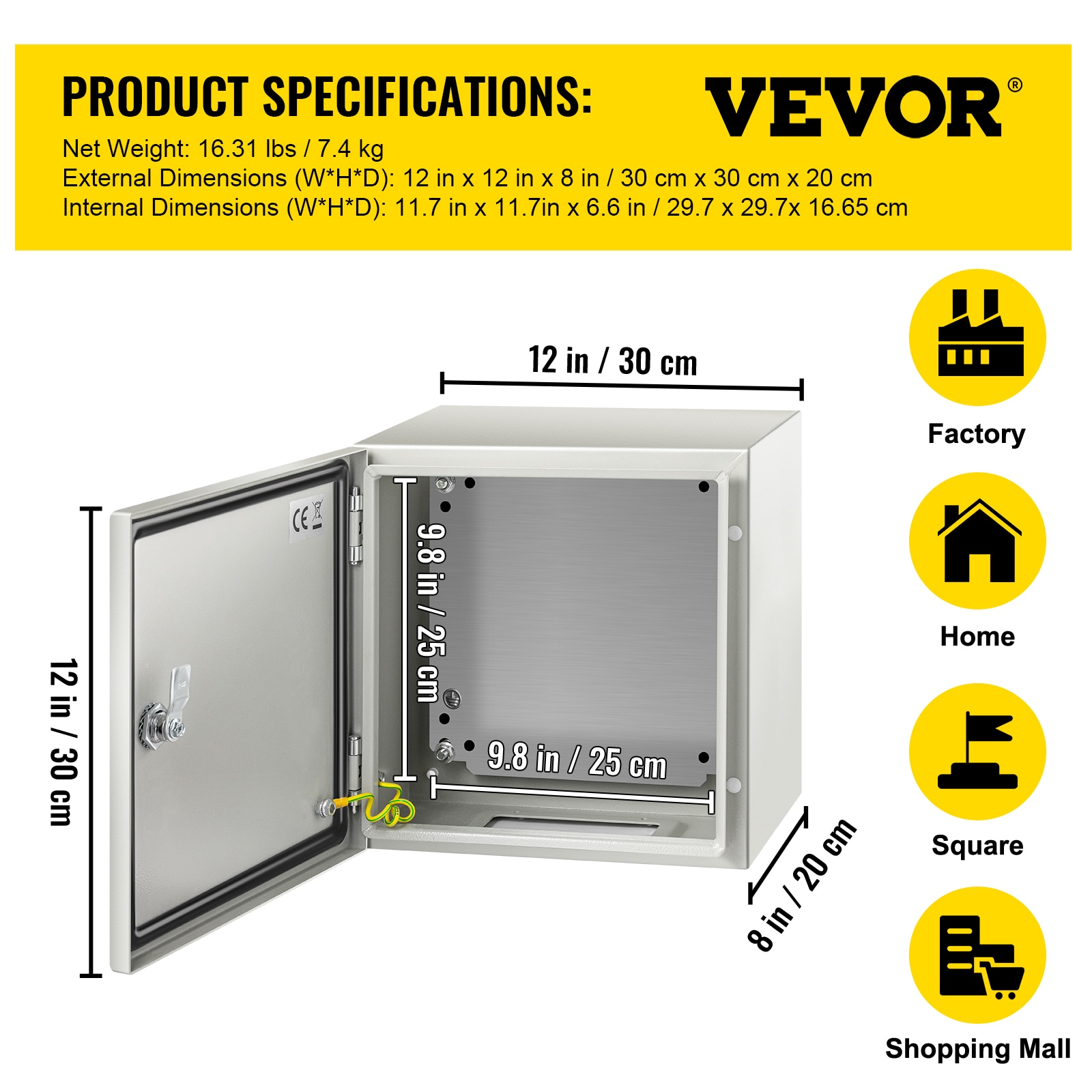 VEVOR DQXJSTCFS30X30X20V0 Electrical-Box - View #8