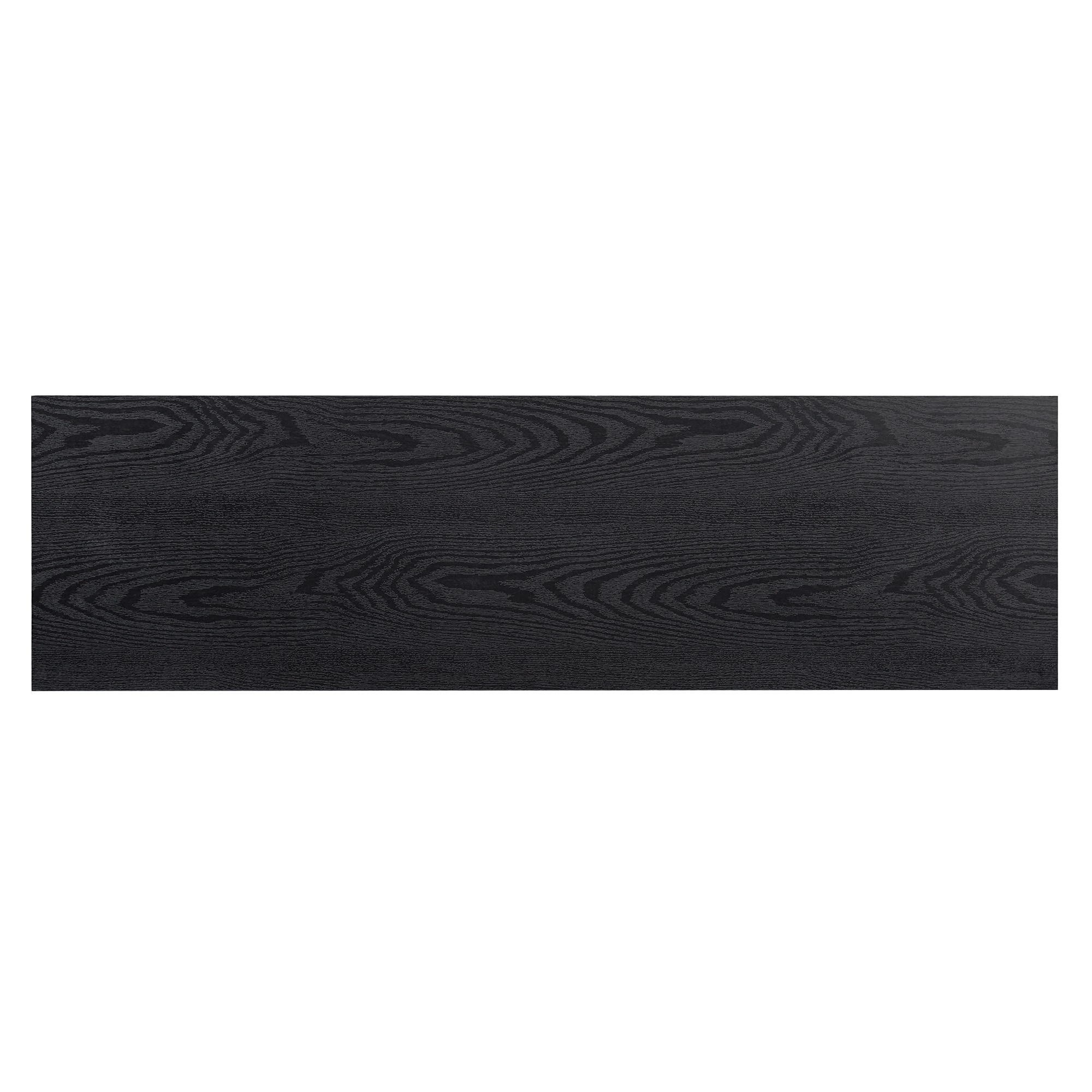 Clementine 58" Black Grain Metal TV Stand with Cabinet