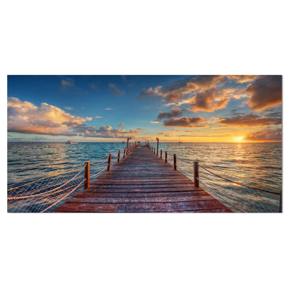 Designart PT14640-60-28 28-Inches H x 60-Inches W Coastal Canvas Print