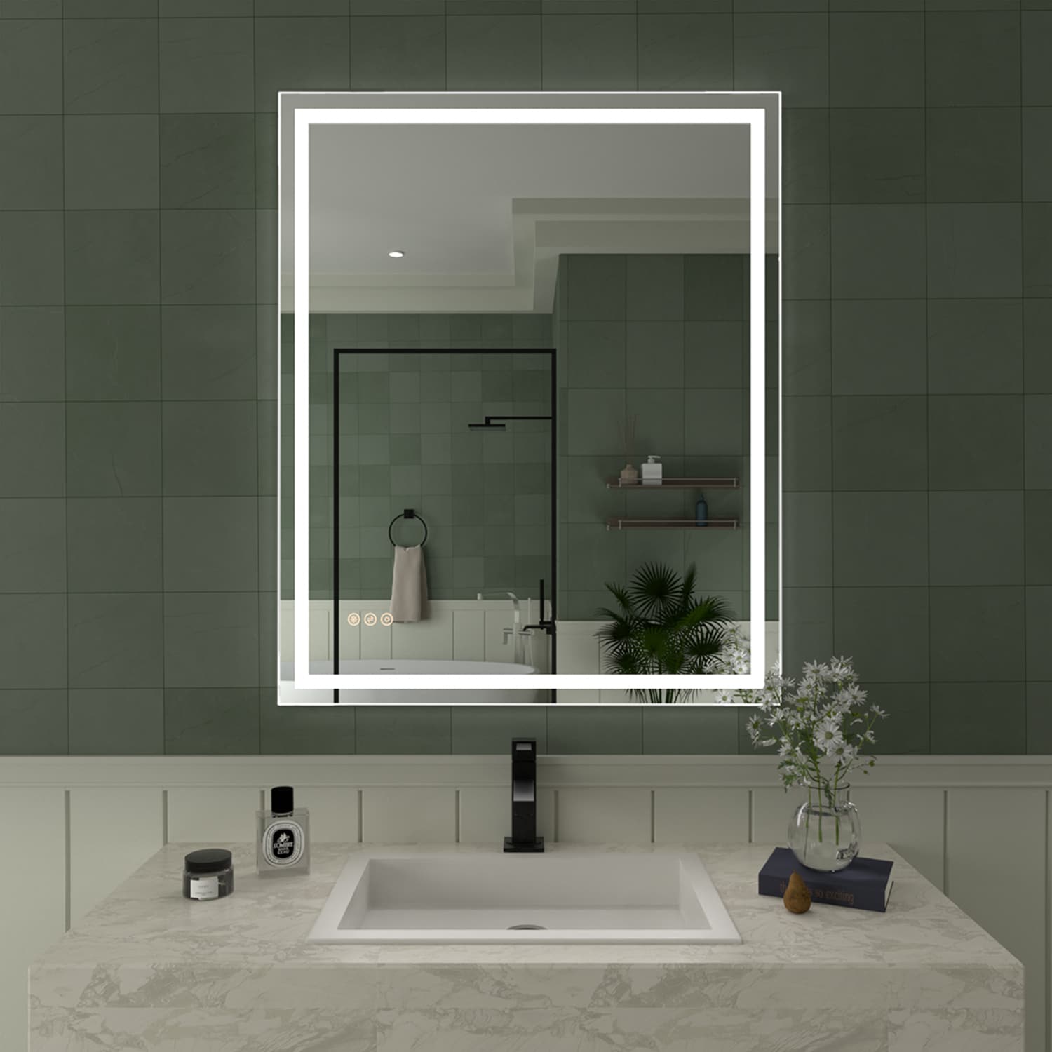 TaiMei MD04-3036SF1 Framed-Bath-Mirrors - View #2