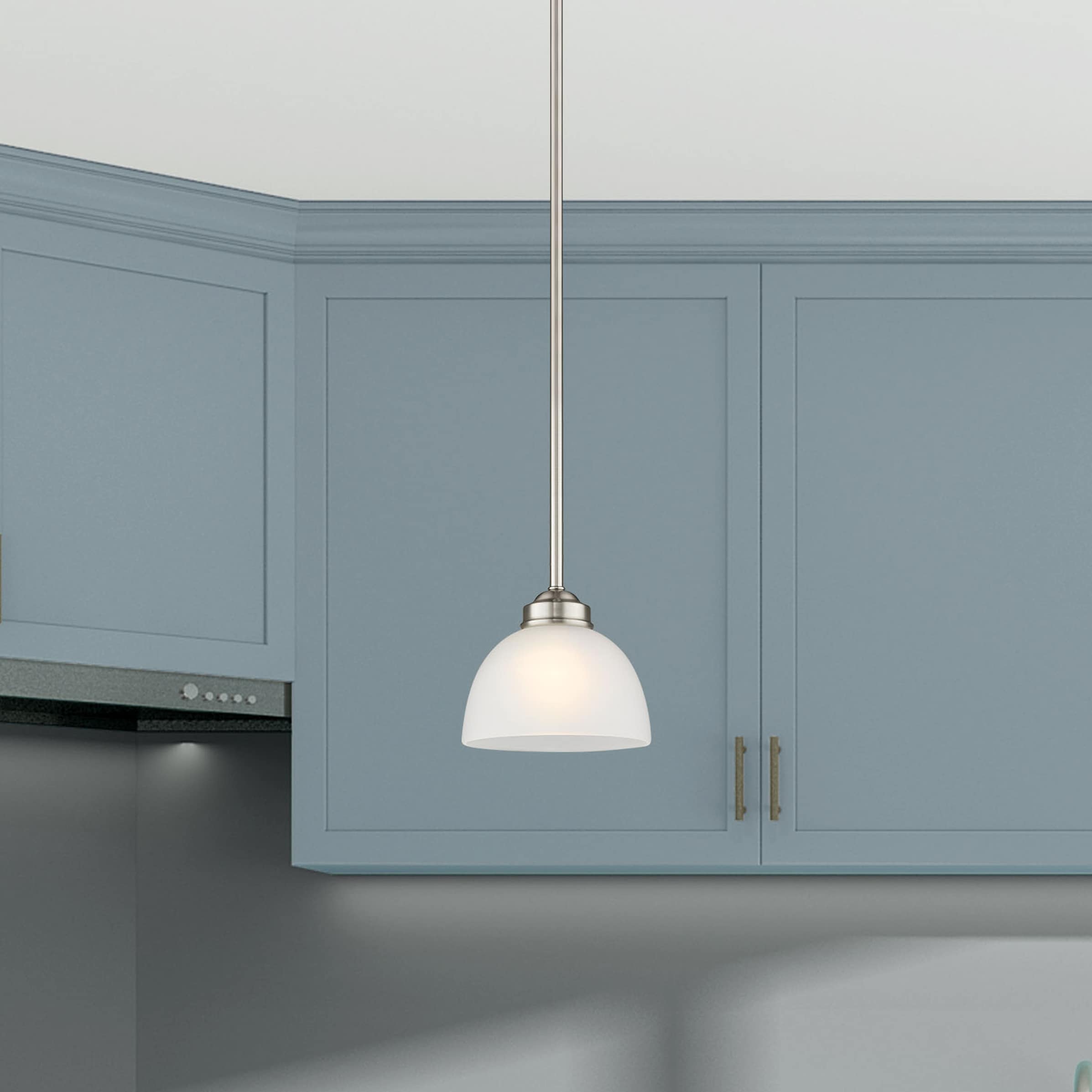 Somerset Sleek Contemporary Mini Pendant Light in Brushed Nickel