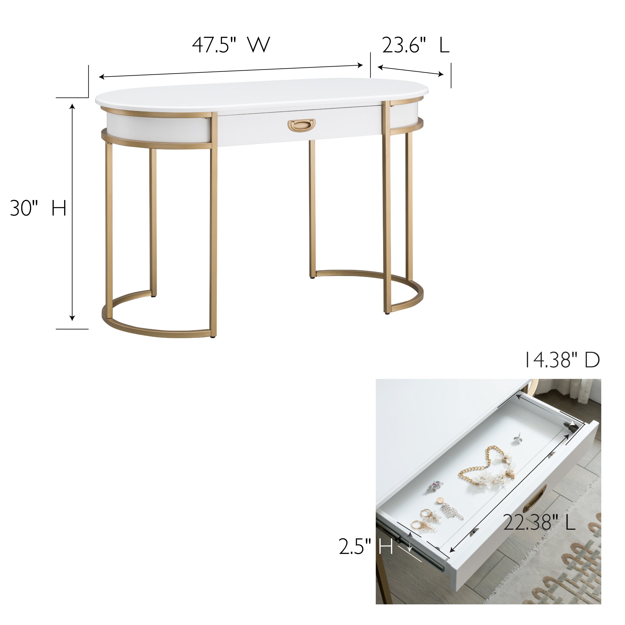 Leick Home 85405 desks - View #3