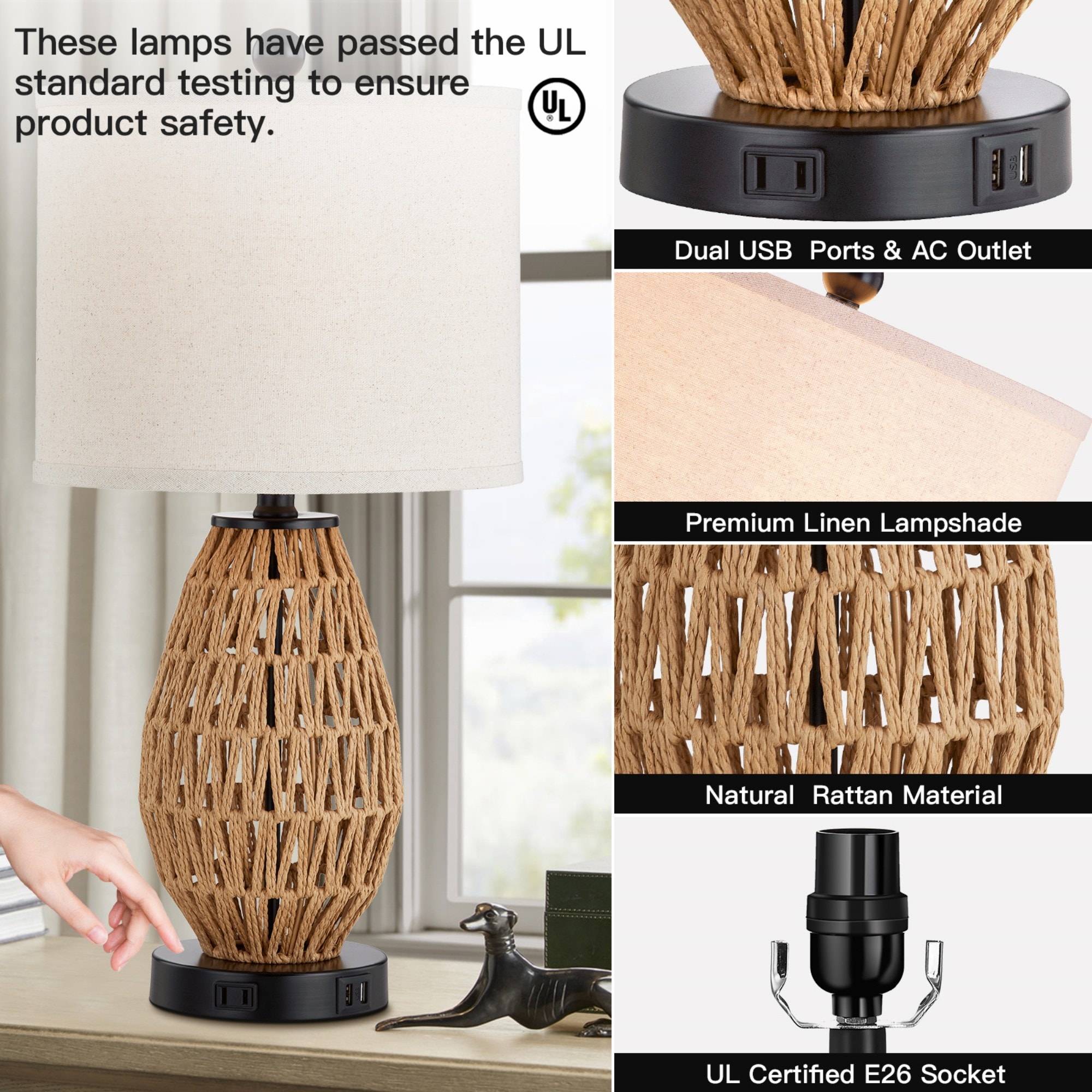 UrFurnishings TD-73 Table-Lamps - View #8