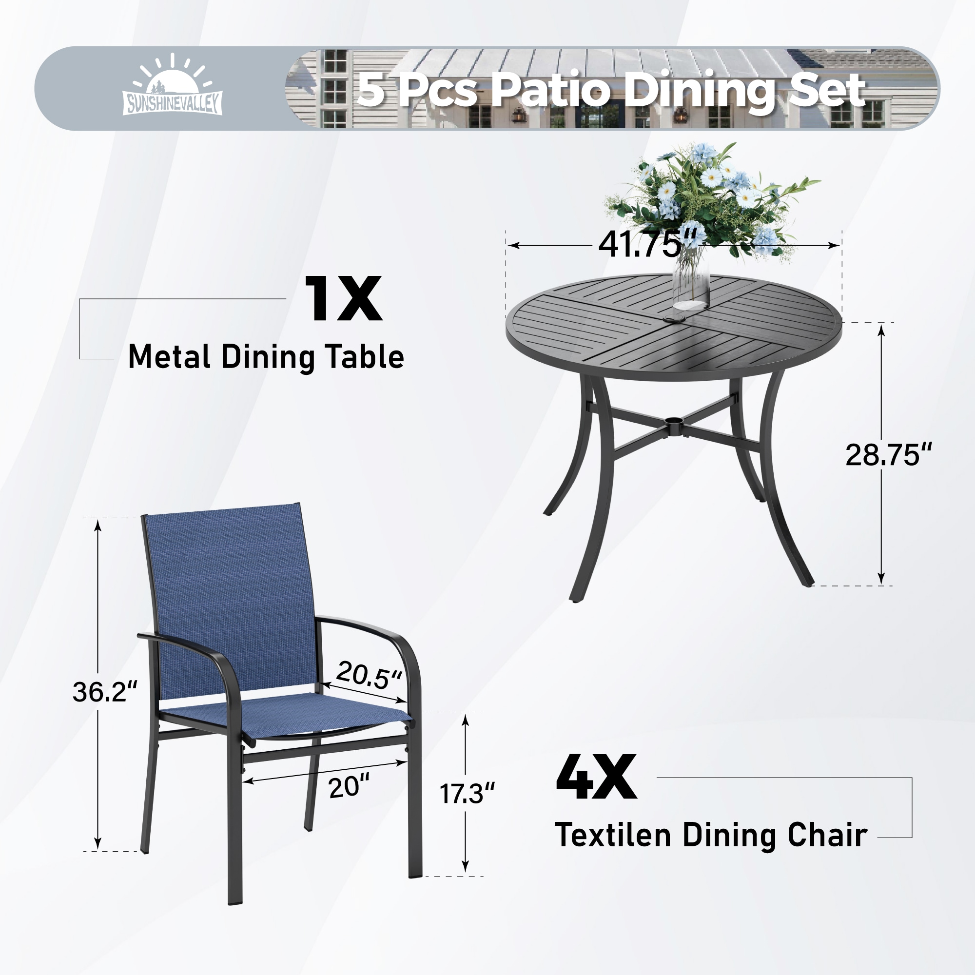 Sunshine Valley TC7-E02GF113-104 Patio-Dining-Sets - View #7
