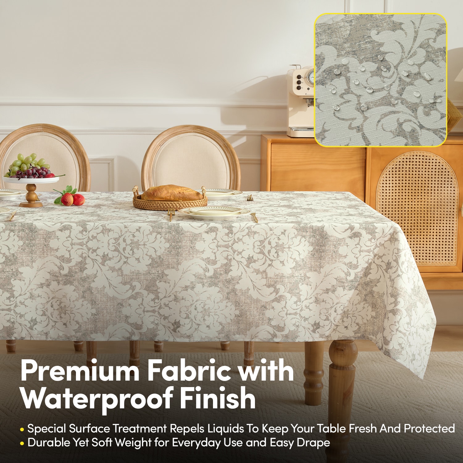 Sweet Home Collection LOW-TC-DAM-6084 Table-Covers - View #3