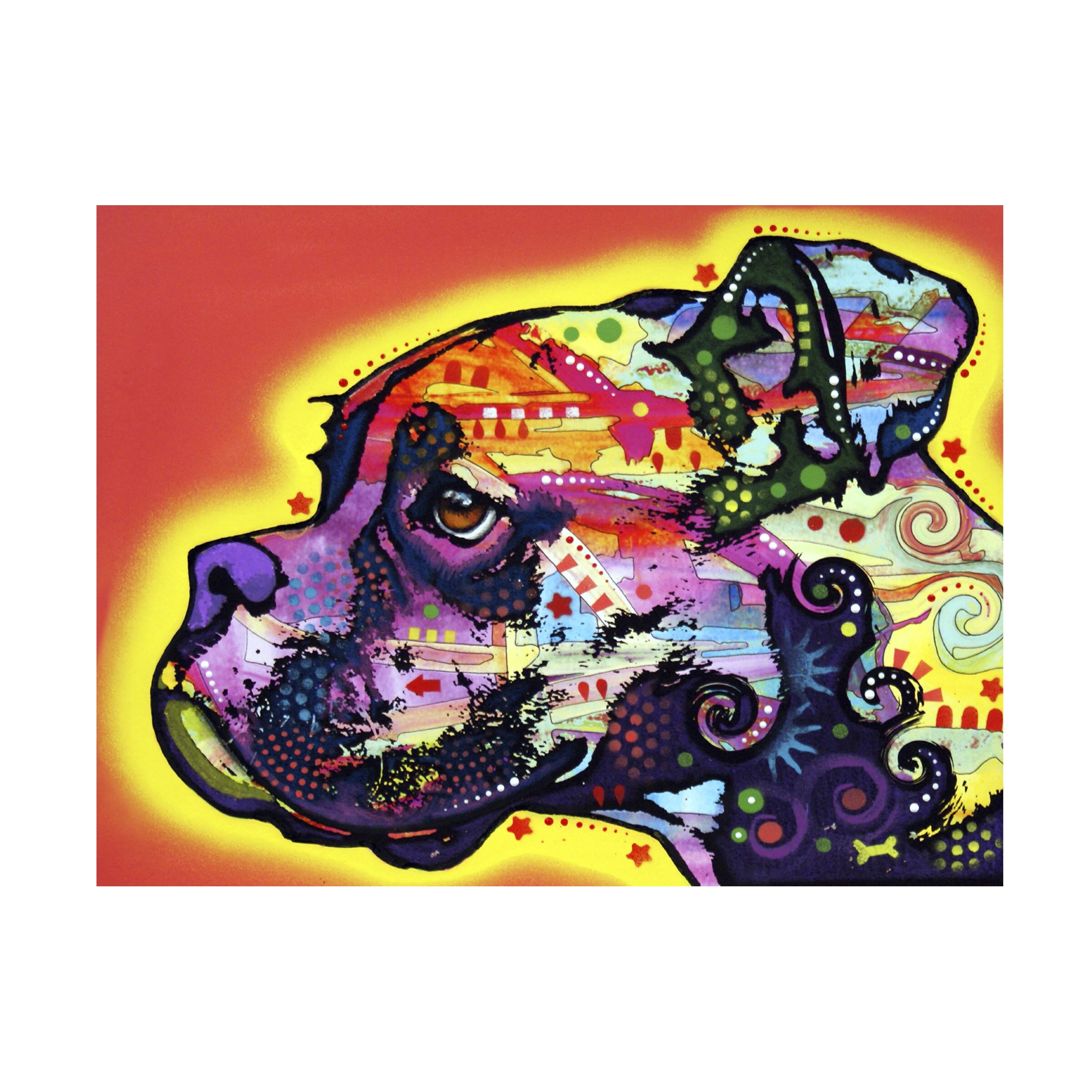 Trademark Fine Art Dean Russo Profile Boxer Canvas Art