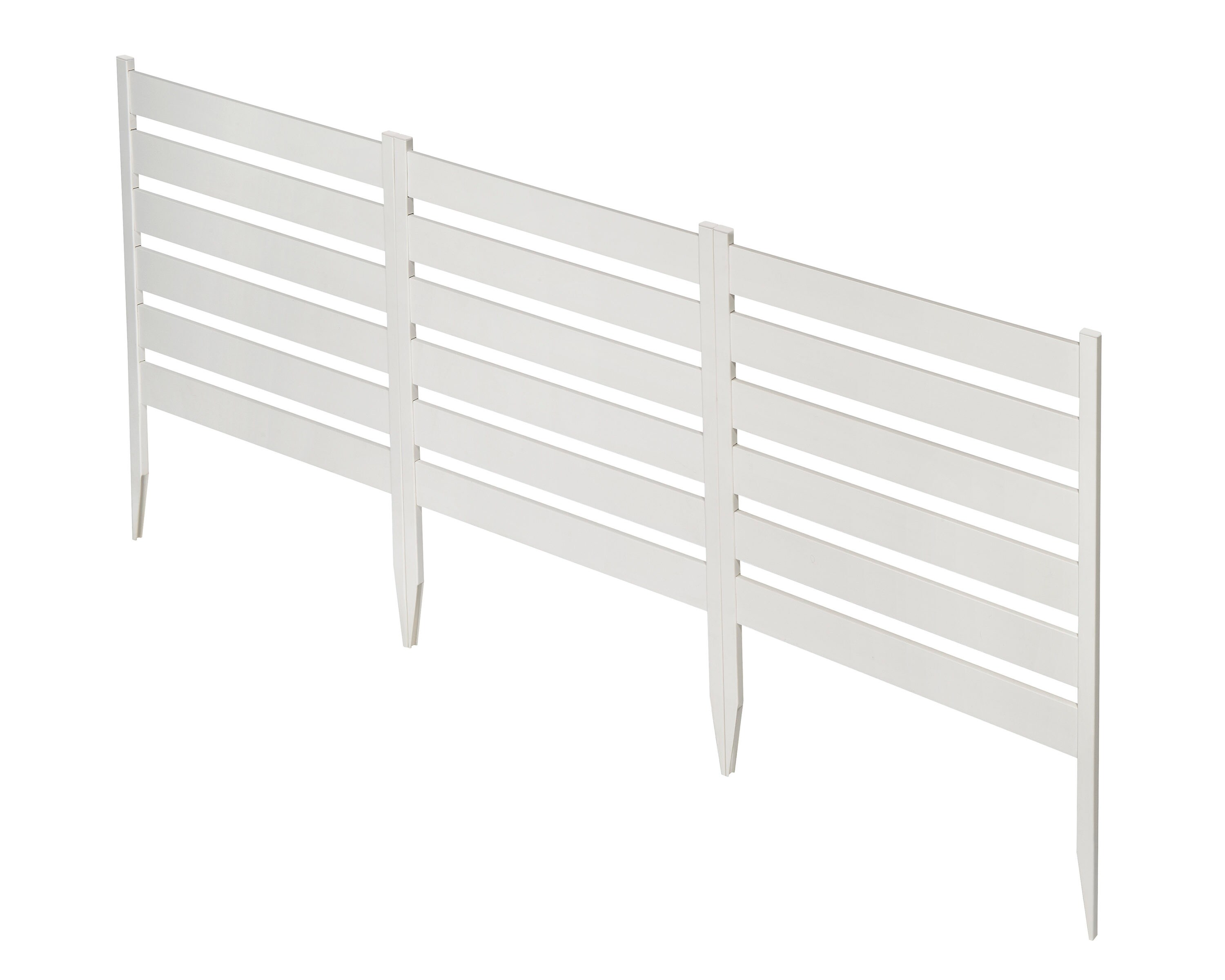 Maui 2-ft White Vinyl Square-Top Garden Fence Panels