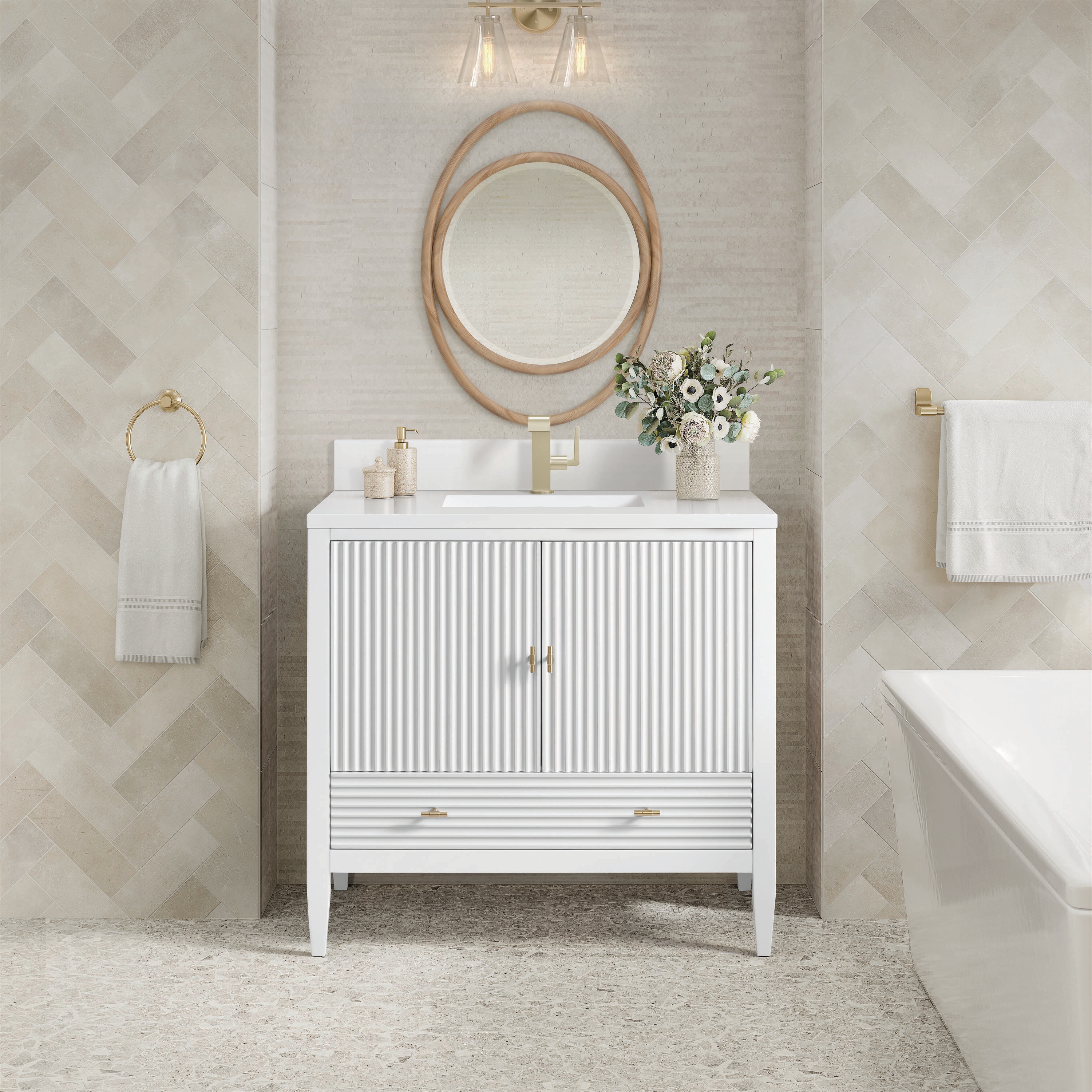 James Martin Vanities 485-V36-BW-1WZ Bath-Vanity-Combo - View #2