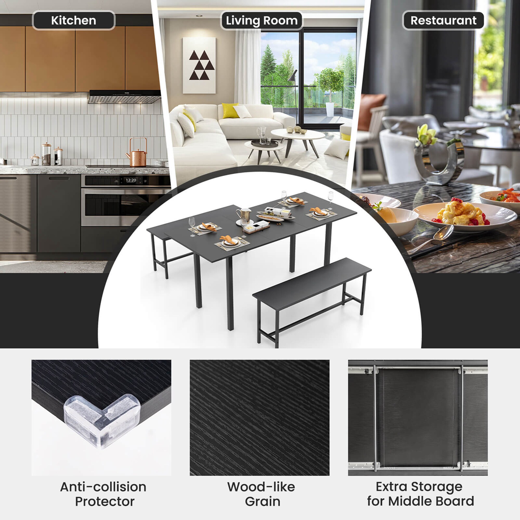Costway HCST02135 Patio-Dining-Sets - View #6
