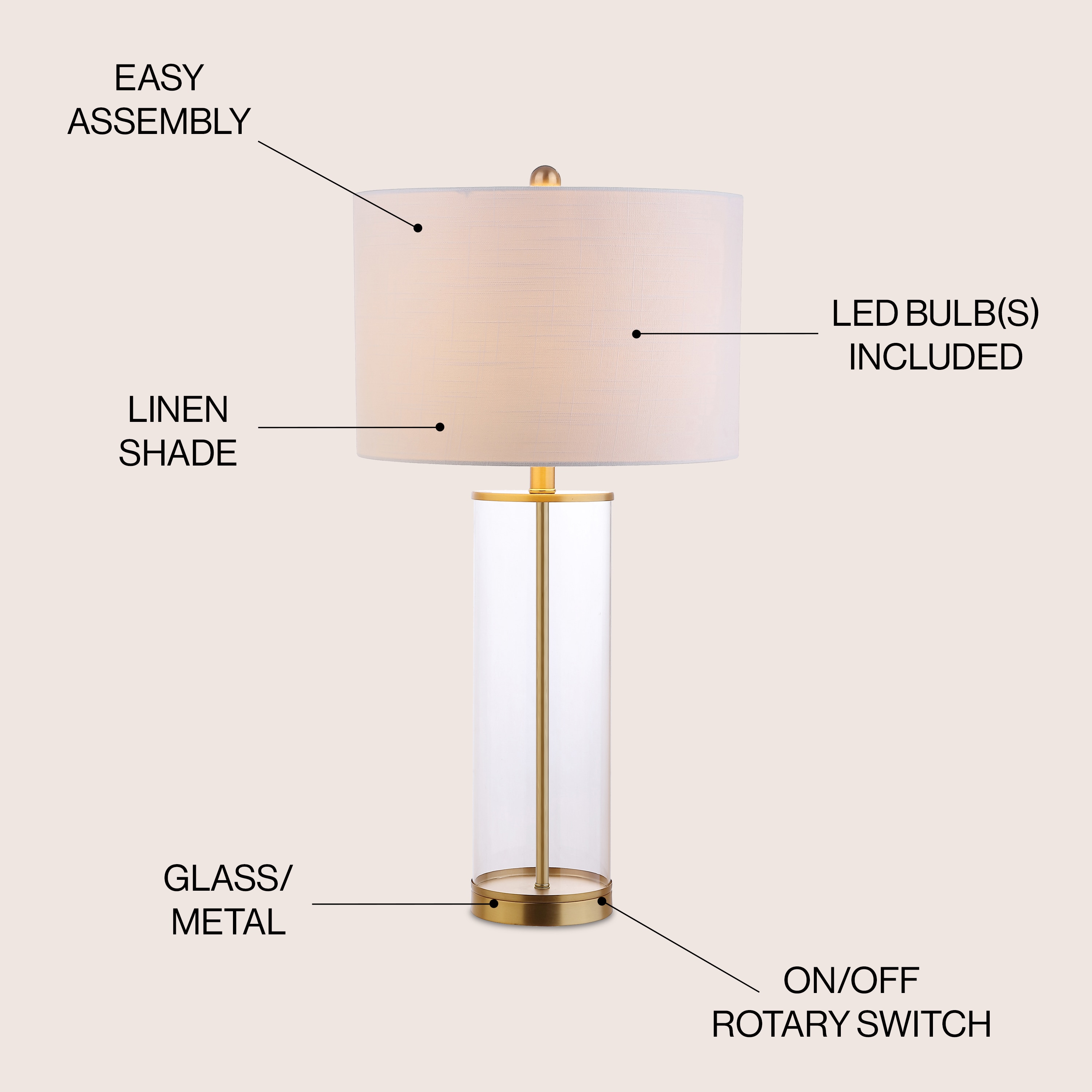 JONATHAN  Y JYL2005A Table-Lamps - View #3