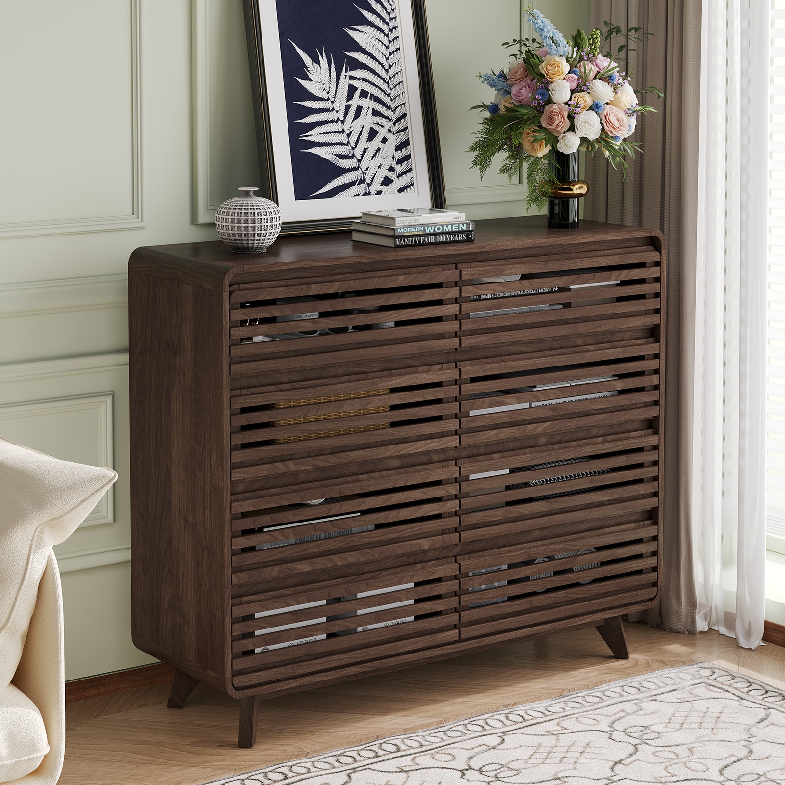 Furniture Classics 8 Drawers Dresser brown 8 -Drawer 47.2-in W Standard dresser With Mirror