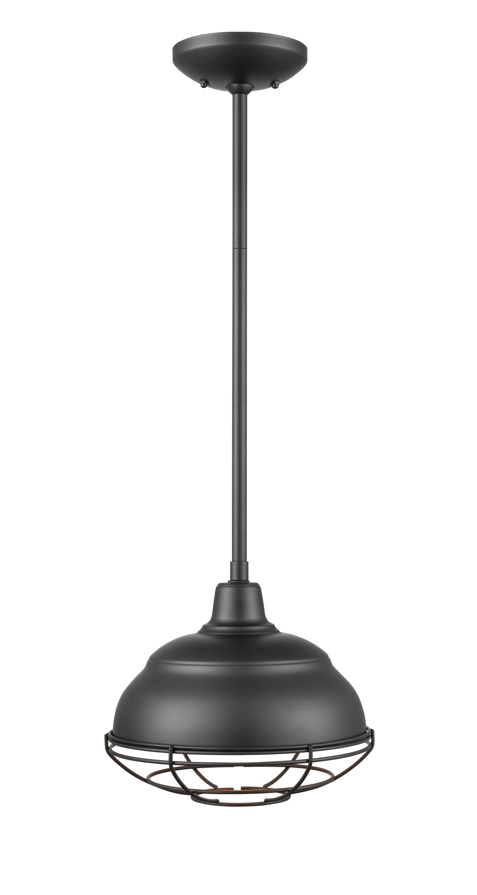 Neo-Industrial Matte Black Mini Pendant Light for Indoor/Outdoor