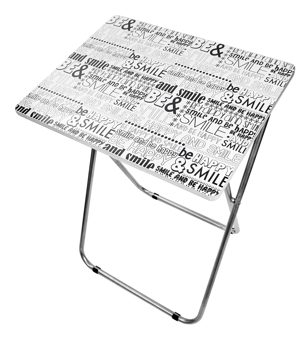 Home Basics LOW62275 AC Milan 1.58-Feet Indoor Rectangle Composite Black Folding utility table
