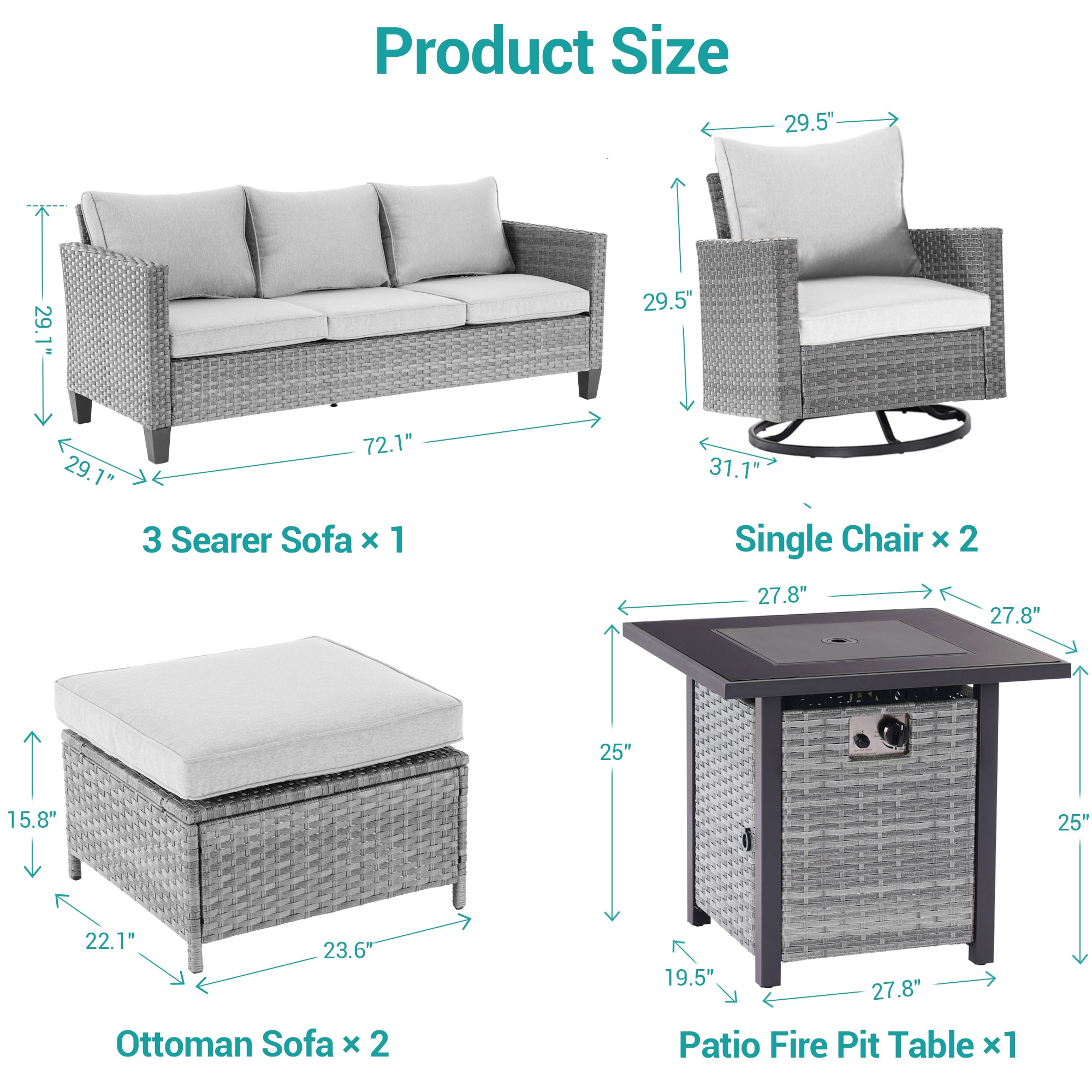 Sonkuki SD-PSS1-2RHLY-T4 Patio-Conversation-Sets - View #3