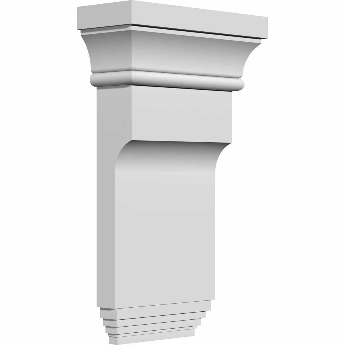 Ekena Millwork BKT06X10X02ES Edwards White Urethane Standard bracket