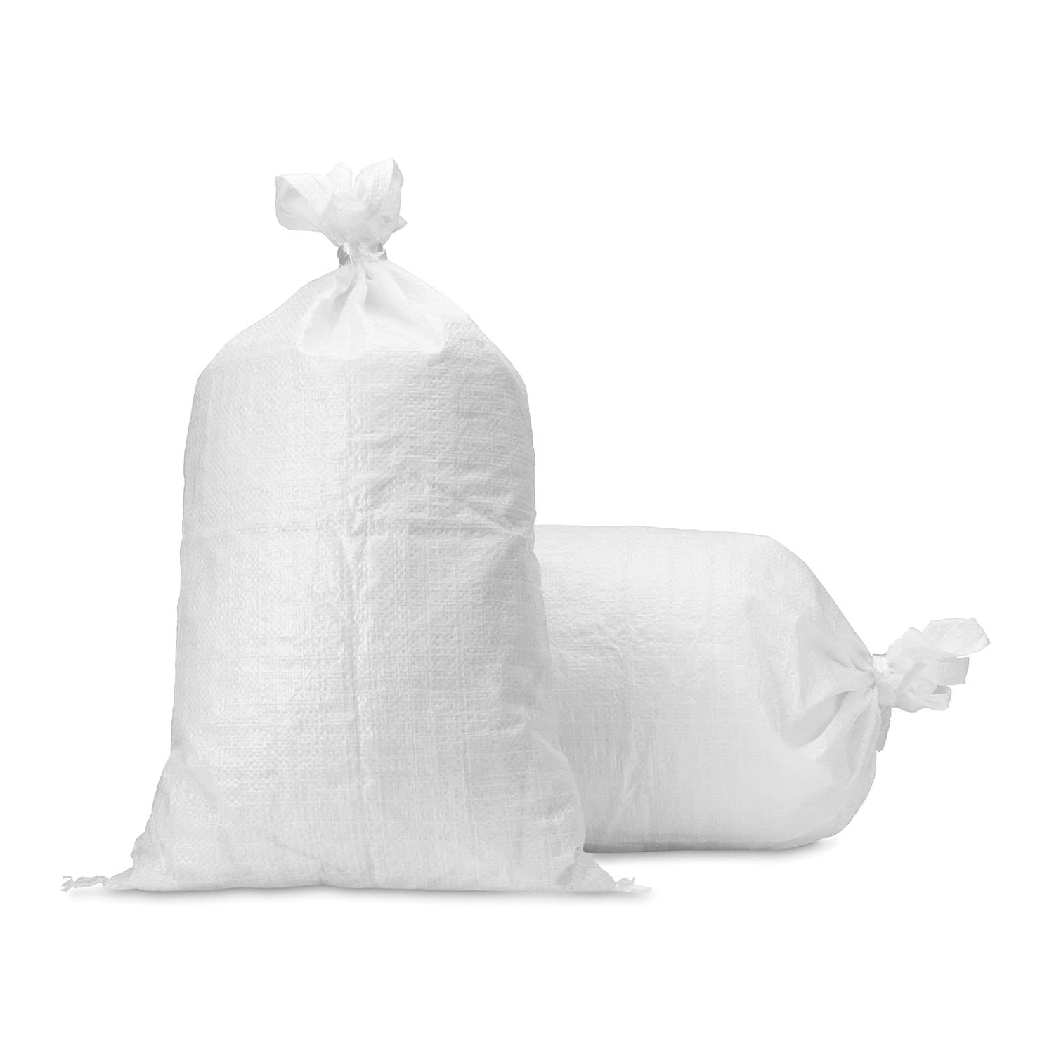 Empty Woven Polypropylene Sandbags with Built-in Ties Green Qty of 100 Sand Bags UV Protection; Size: 14 x 26