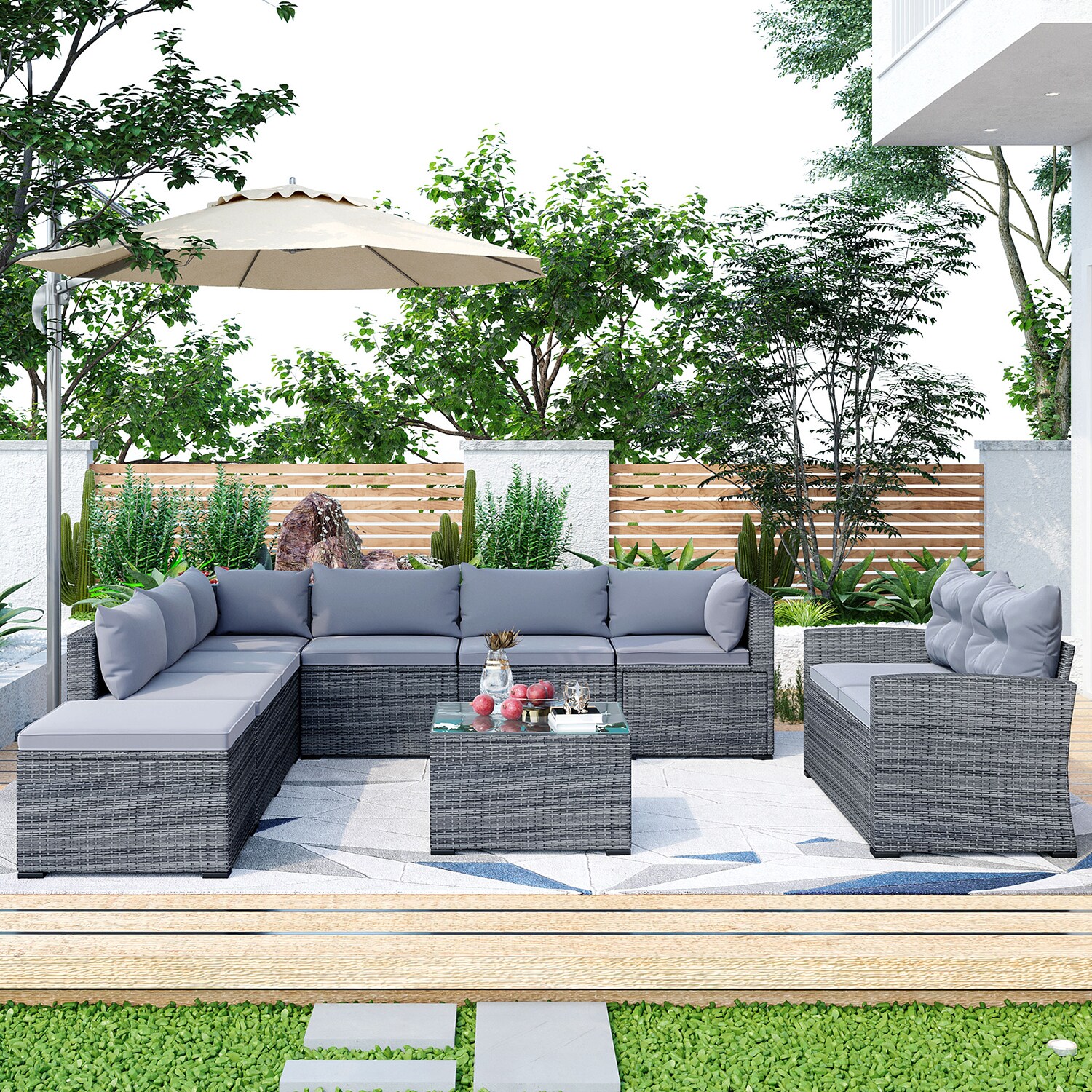 SINOFURN SYA380077GY Patio-Conversation-Sets - View #16