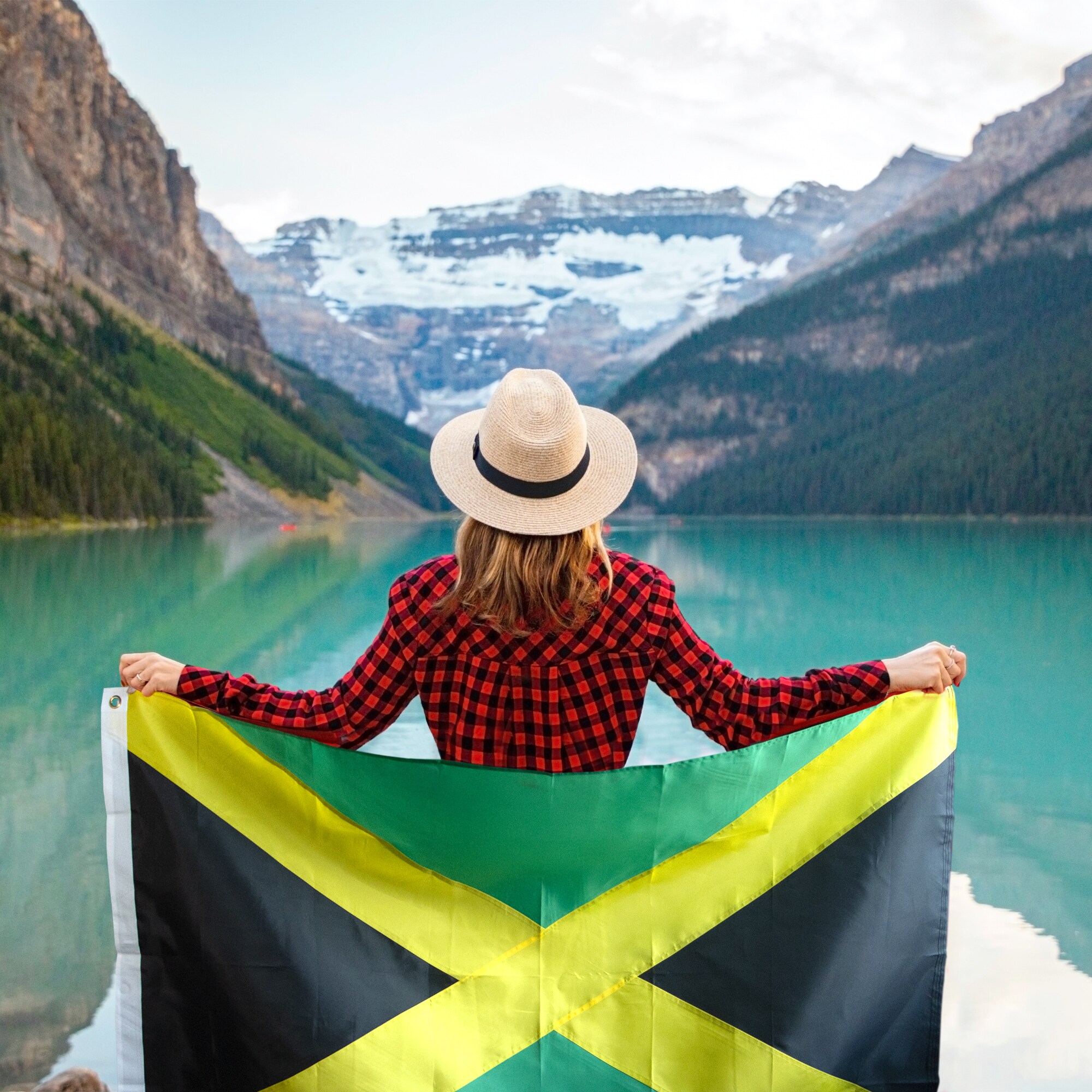 Heavy Duty Nylon 3x5 Ft Jamaican Flag with Embroidered Stripes
