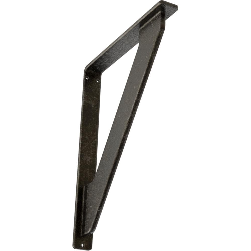 Ekena Millwork BKTM01X07X10STRAWS Traditional 7.5-in x 1.5-in x 10-in Gray Wrought iron Countertop support bracket