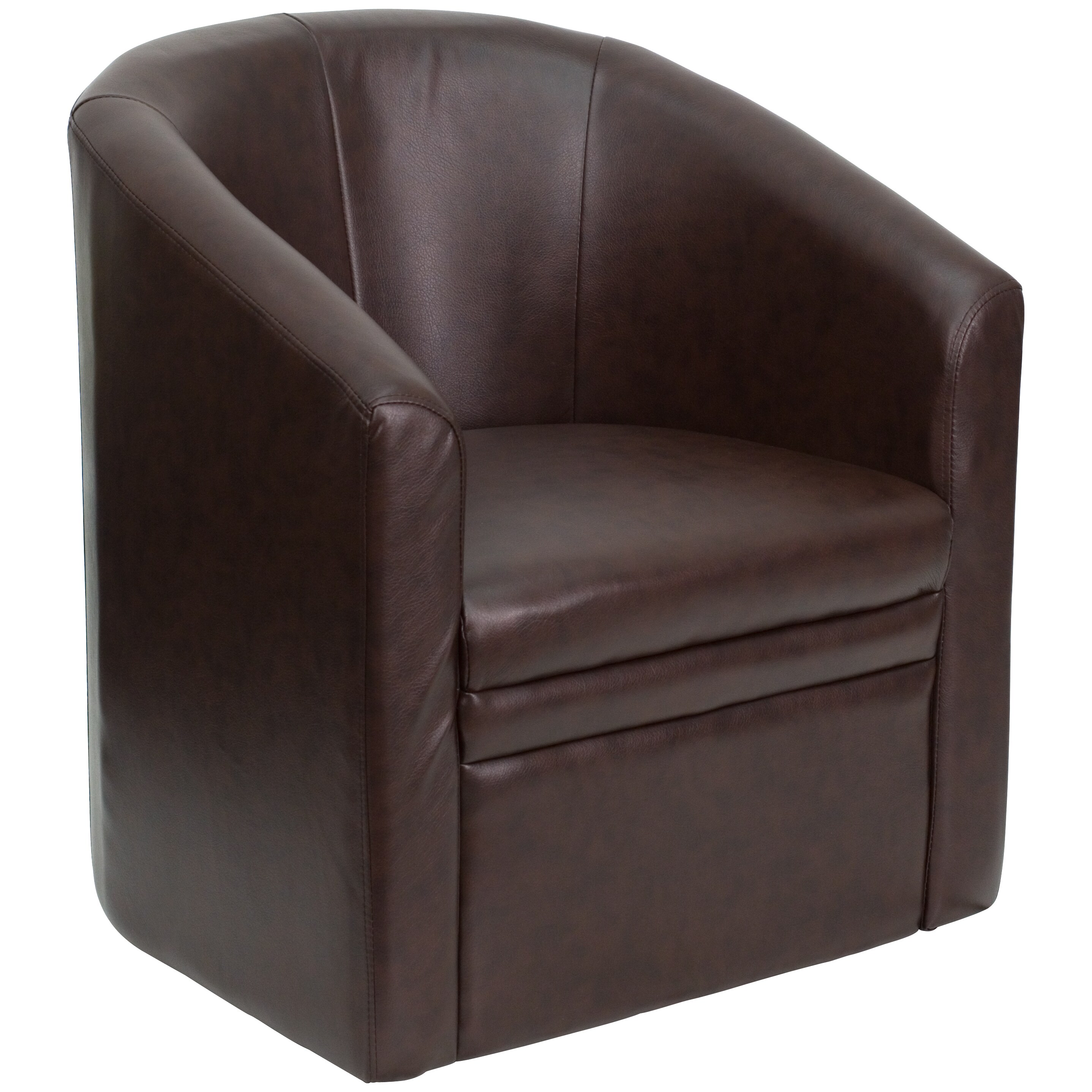 Flash Furniture Modern Brown Faux Leather Accent Chair at Lowes.com