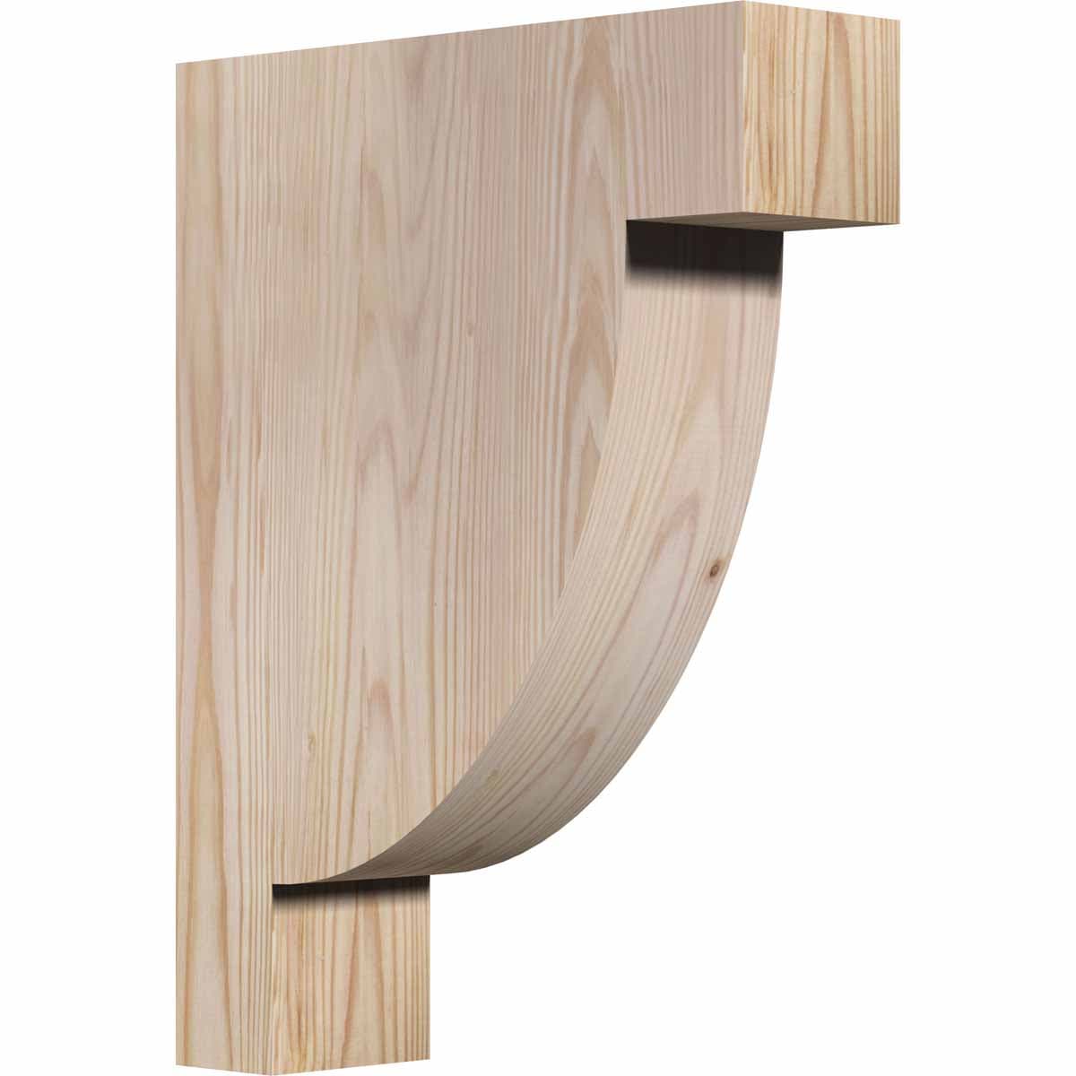 Ekena Millwork COR04X12X16ALP00SDF 3.5-in x 12-in x 16-in Alpine Unfinished Douglas Fir Wood Paintable/Stainable Corbel