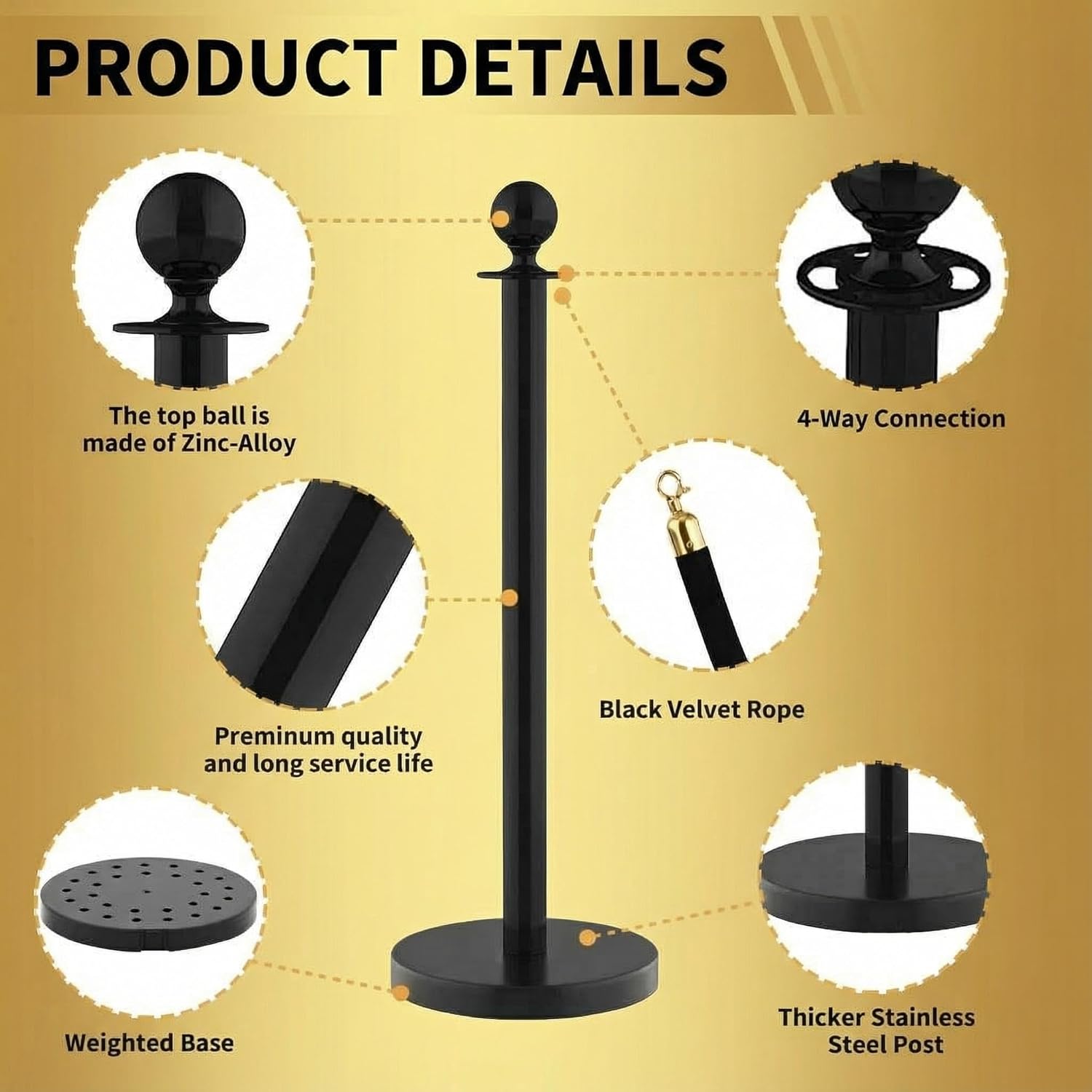 Garvee YYWPPG33X5LBDN Commericial-Crowd-Control-Barriers - View #2