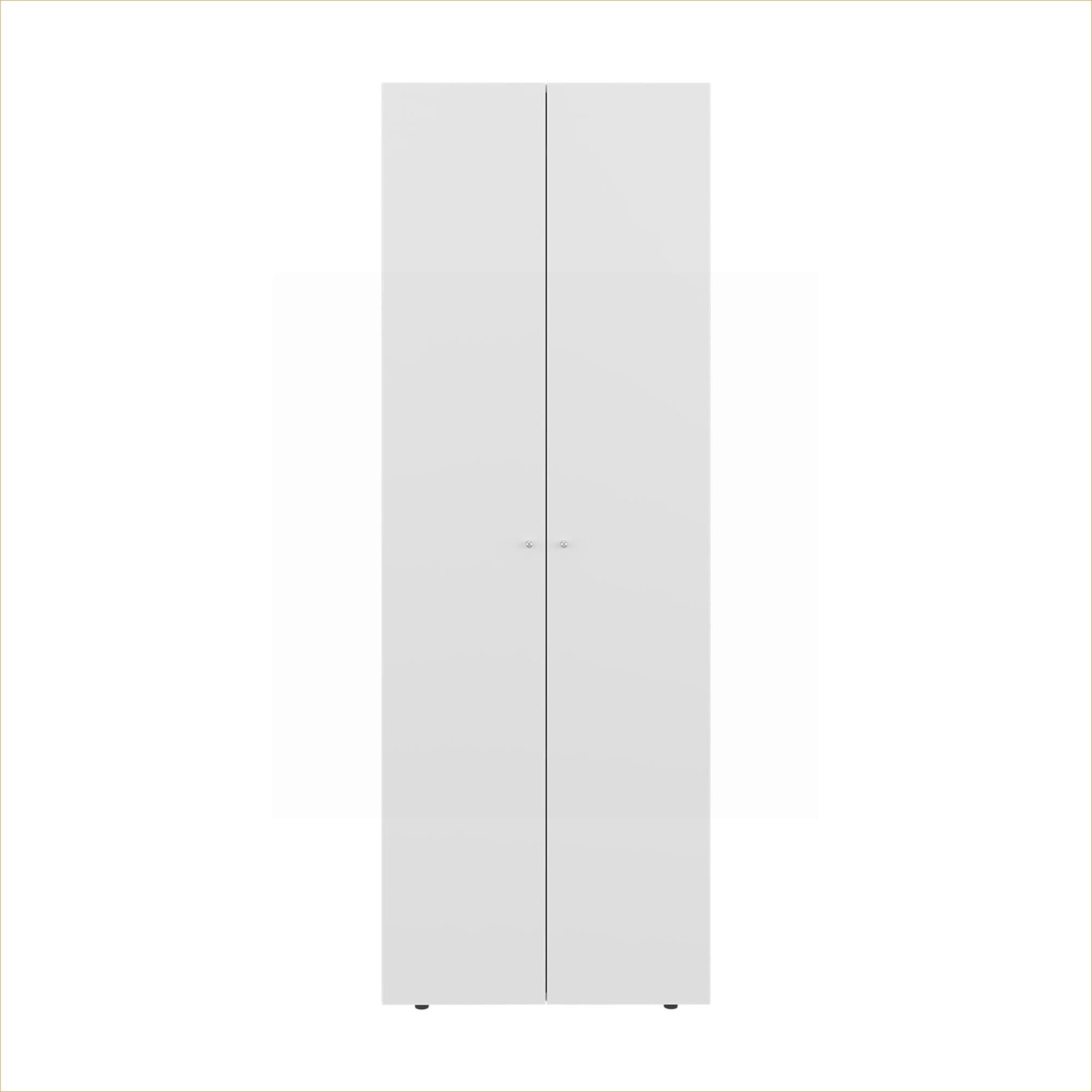 Watnature Vertical Storage 2-Door 66.9 Inch Bedroom Wardrobe 2 Internal ...