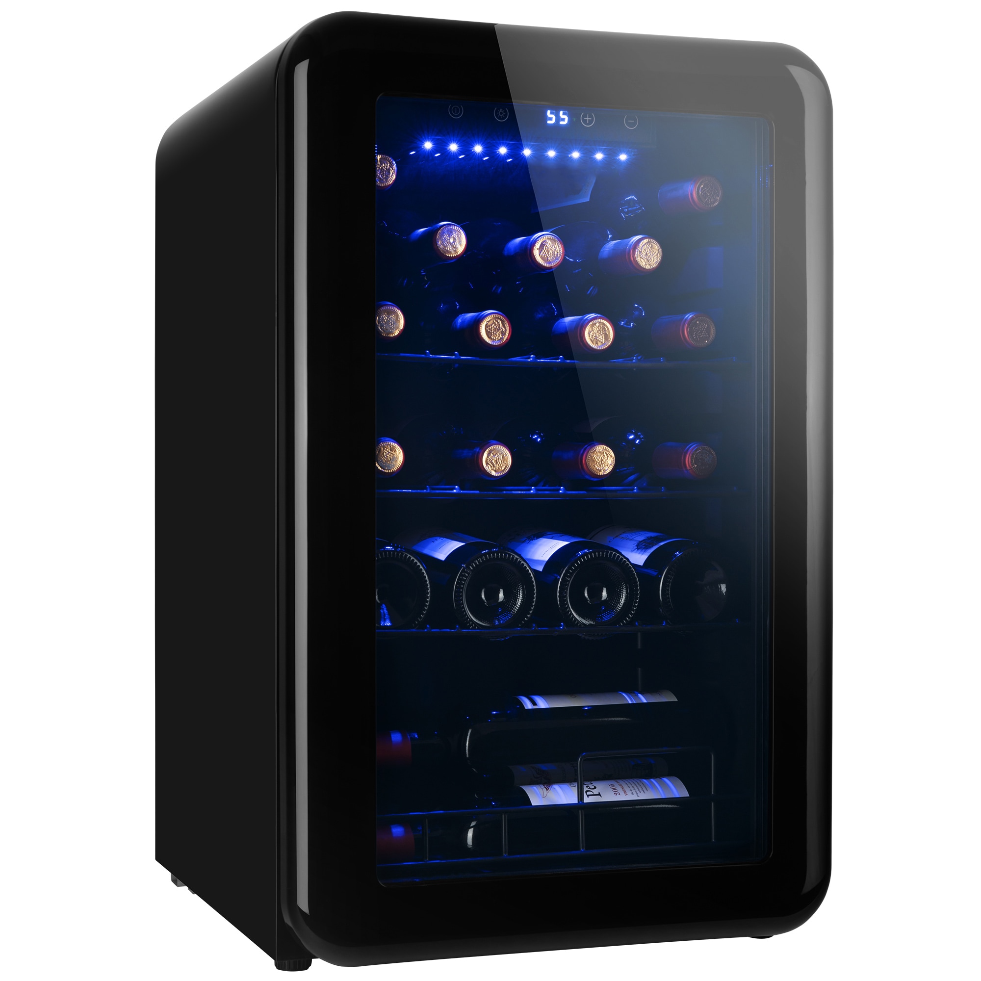 CASAINC MRS-ES196570AAB 17.3-in W 24-Bottles Black Freestanding Indoor Wine Cooler