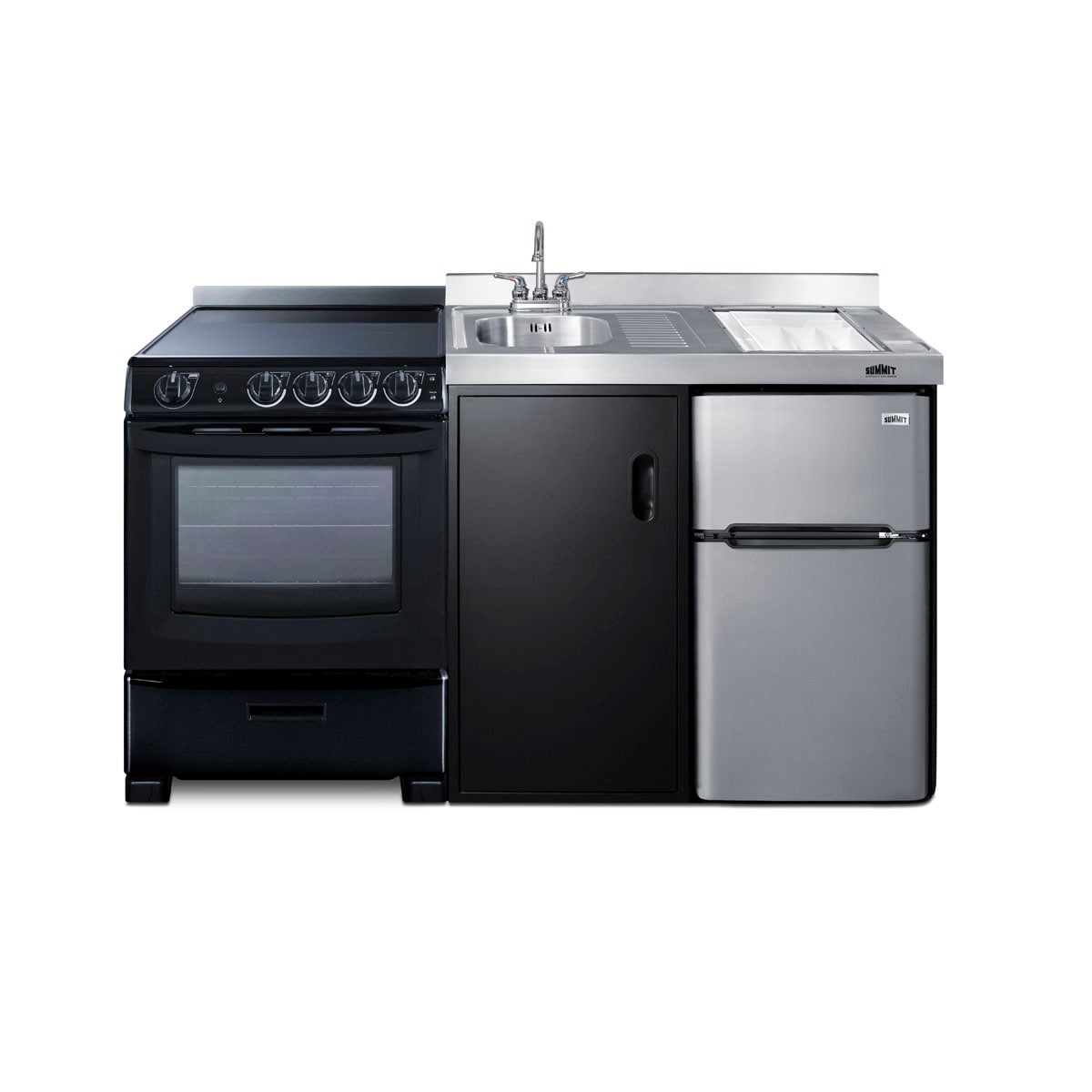 Summit REX2431BRT 24 Inch Black Electric Freestanding Range