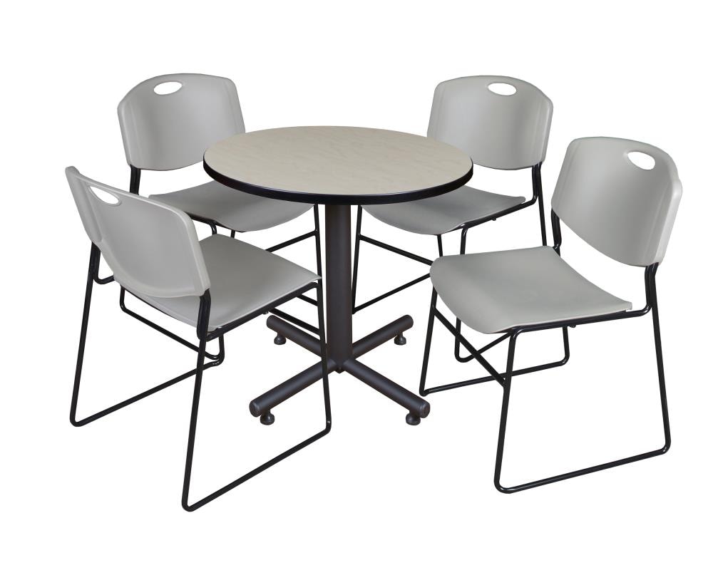 Regency TKB30RNDPL44GY Breakroom Off-white 4-Person Training Table (30-in W x 29-in H)