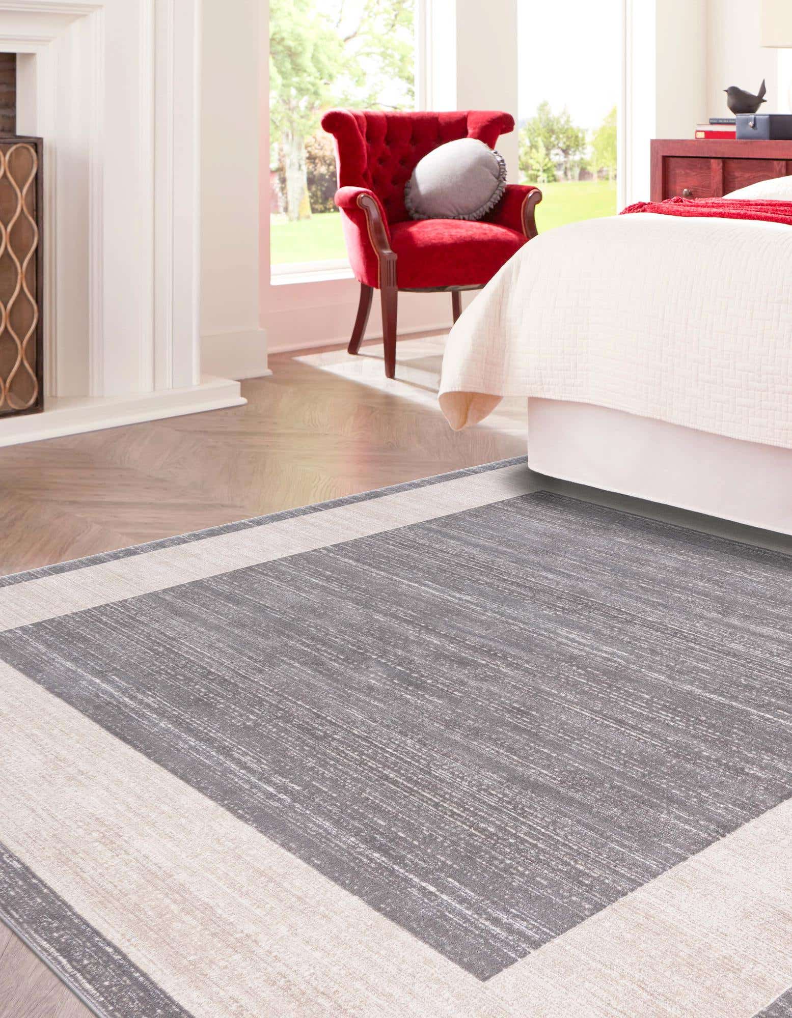 Unique Loom 3186897 Jill Zarin Uptown 8 x 8 (ft) Loomed Polypropylene Gray Square Indoor Coastal Area rug