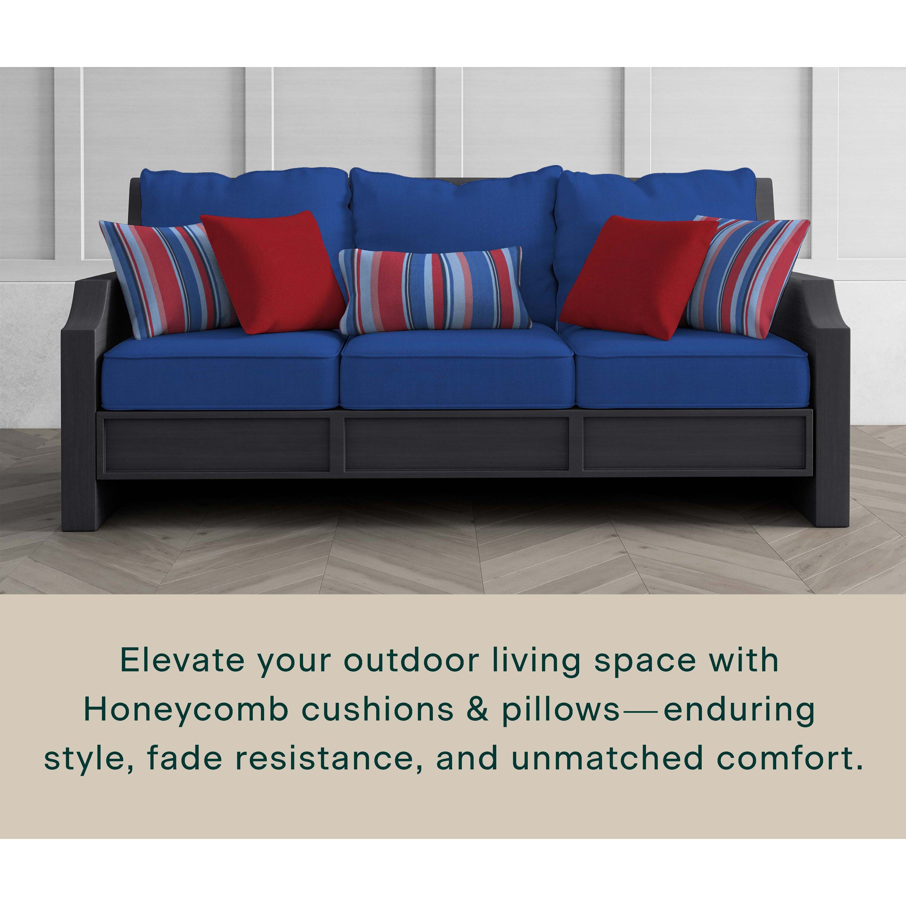 Sapphire Blue Deep Seating Outdoor Chair Cushion Set