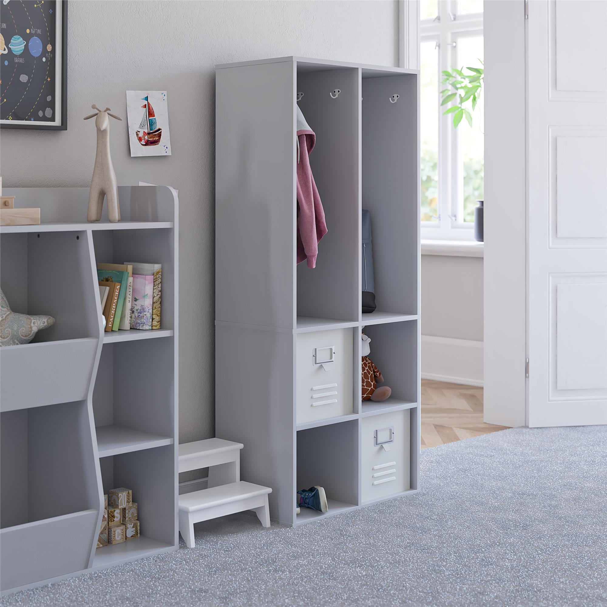 Ameriwood Home Nathan Kids Large Toy Storage Bookcase, Dove Gray in the Toy  Boxes department at