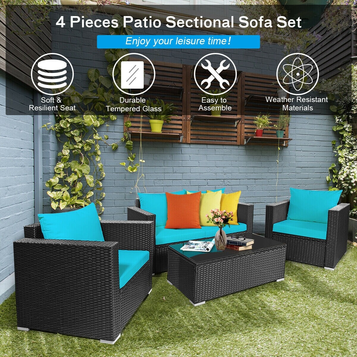 Forclover HYFC-7841TU Patio-Conversation-Sets - View #7