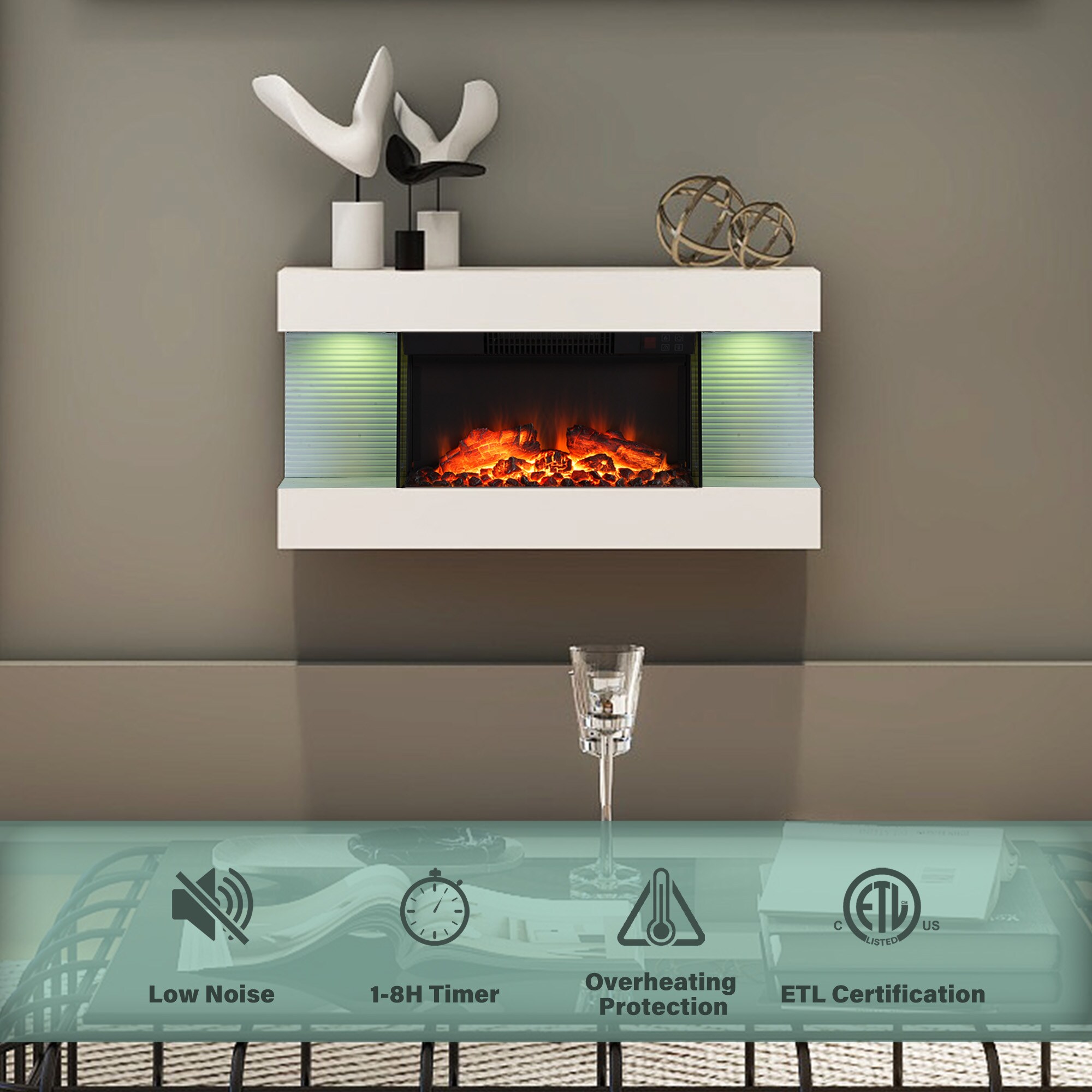 Mondawe OR-M6840B-TR Electric-Fireplaces - View #11