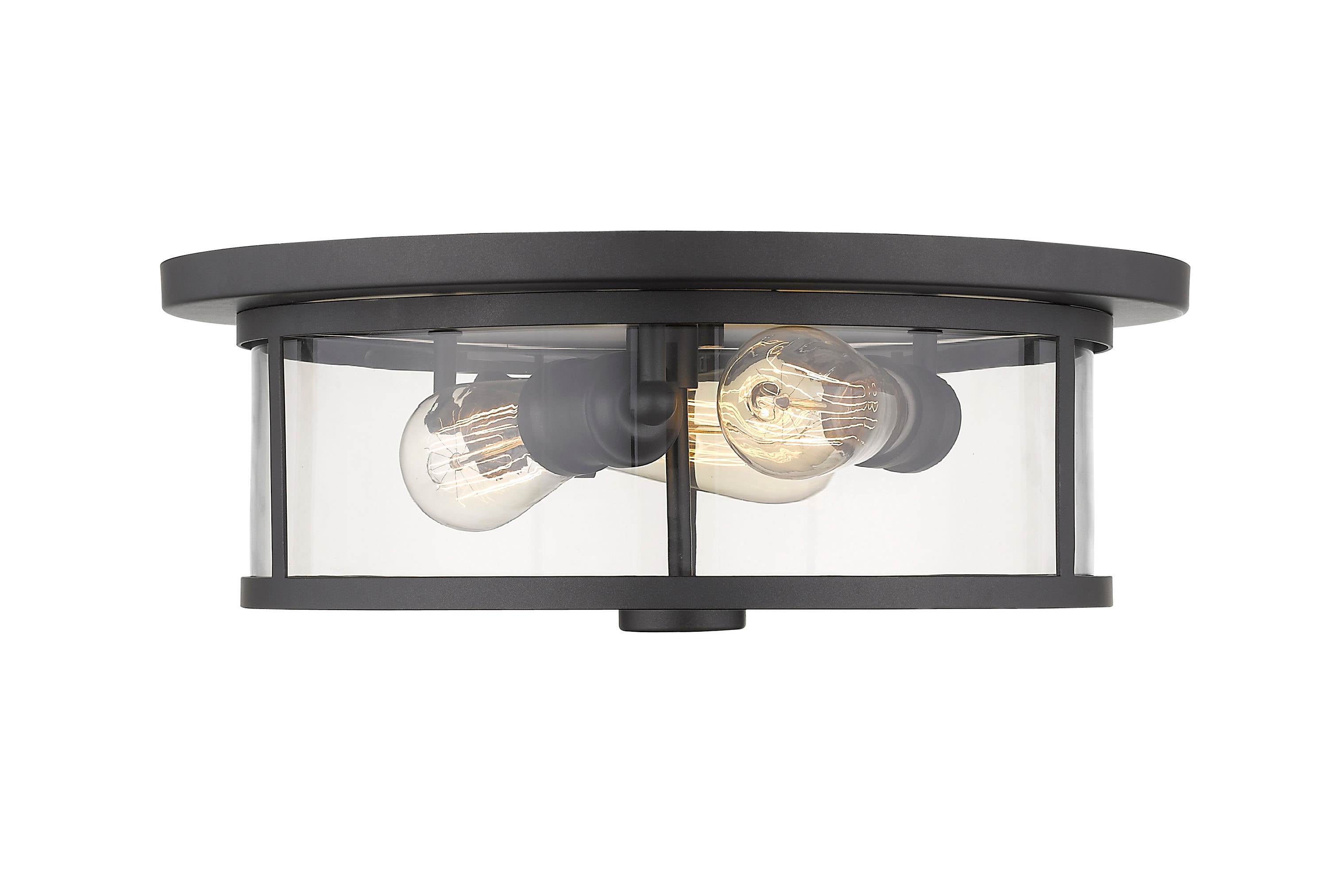 Z-Lite 462F16-BRZ Savannah 3 -Light 15.75-in Matte Bronze Flush Mount Light