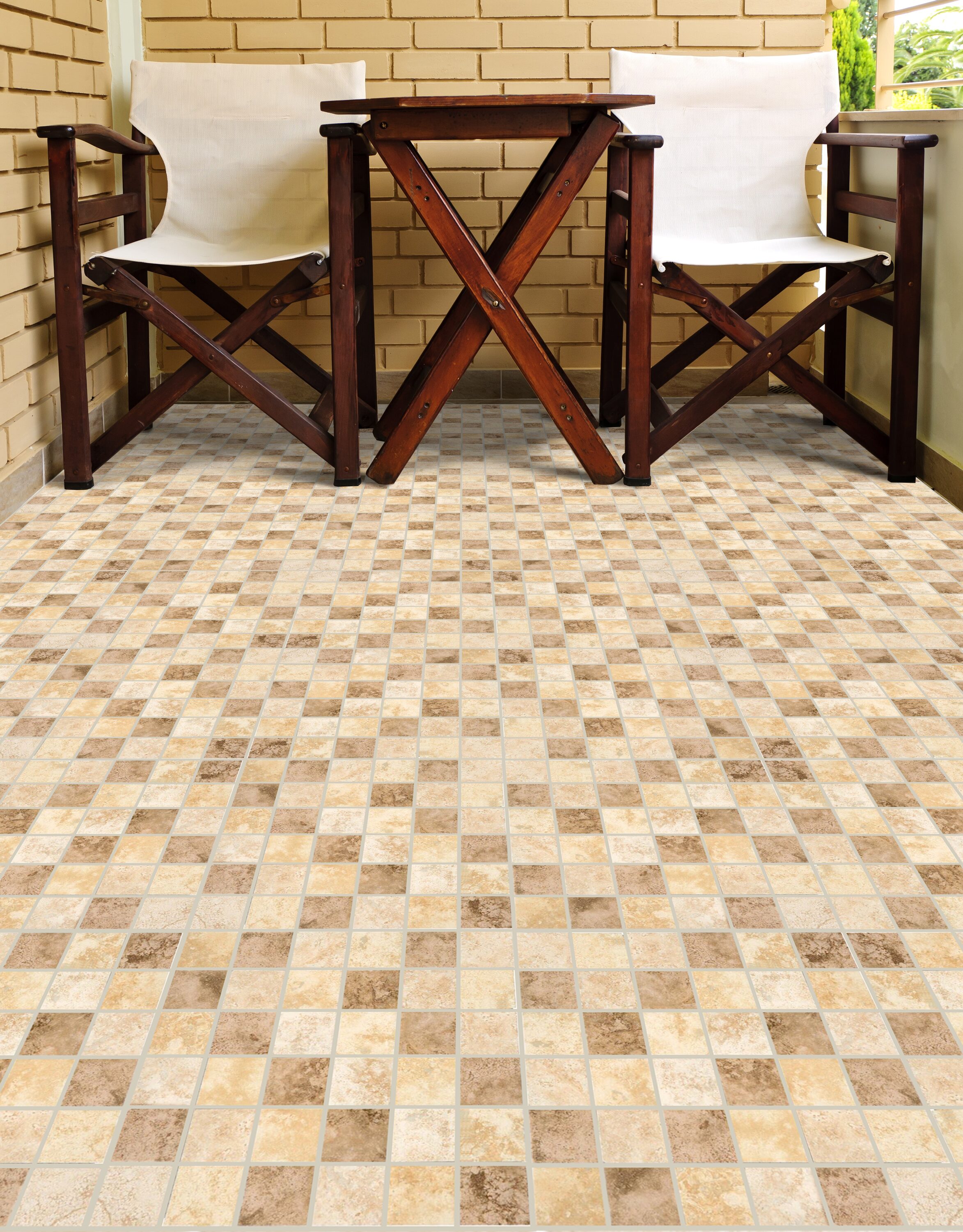 Style Selections Capri Mixed 12-in x 12-in Glazed Porcelain Mosaic