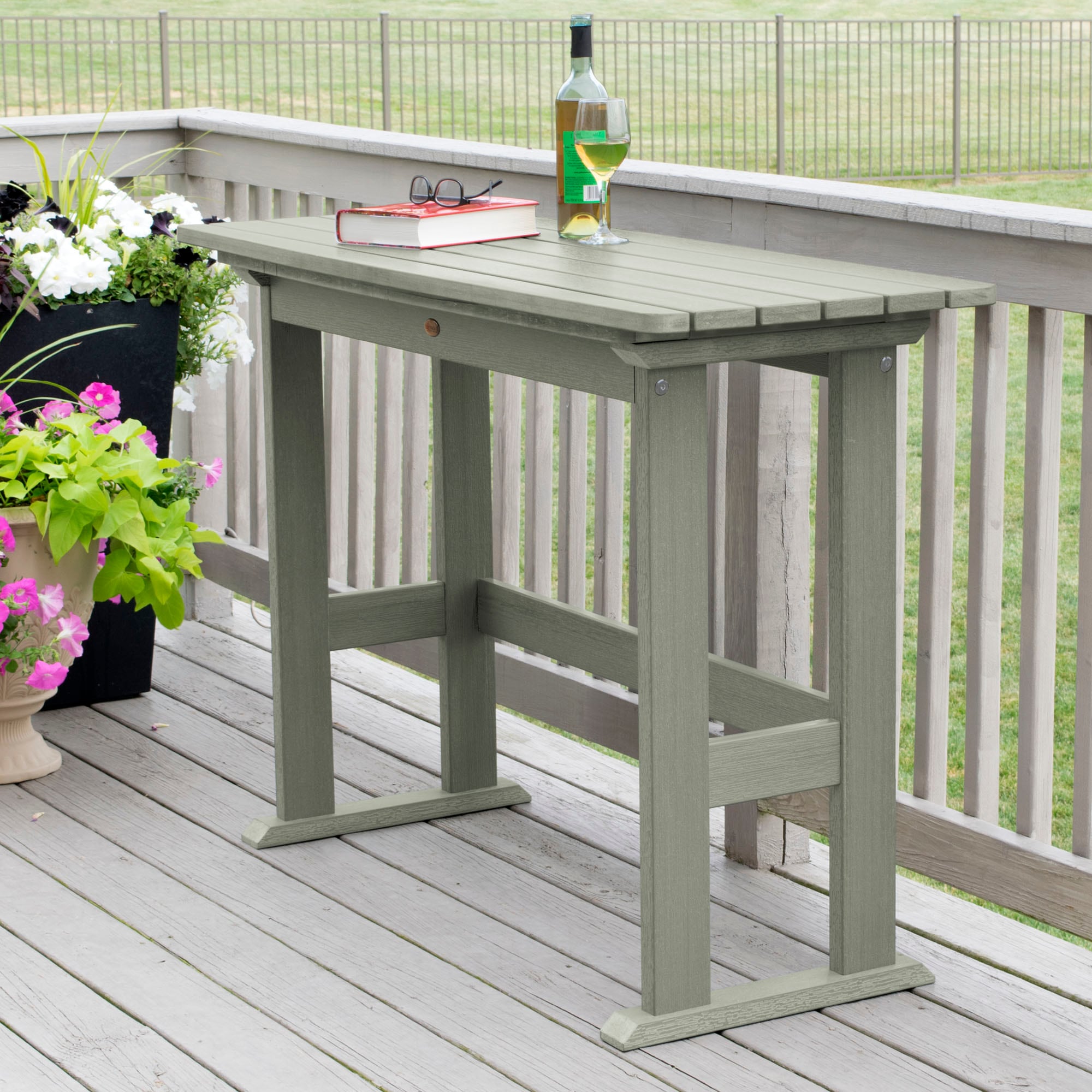 highwood AD-TBL-KS2-EUC The Lehigh Rectangle Outdoor Counter Table 69.48-in W x 71.6-in L