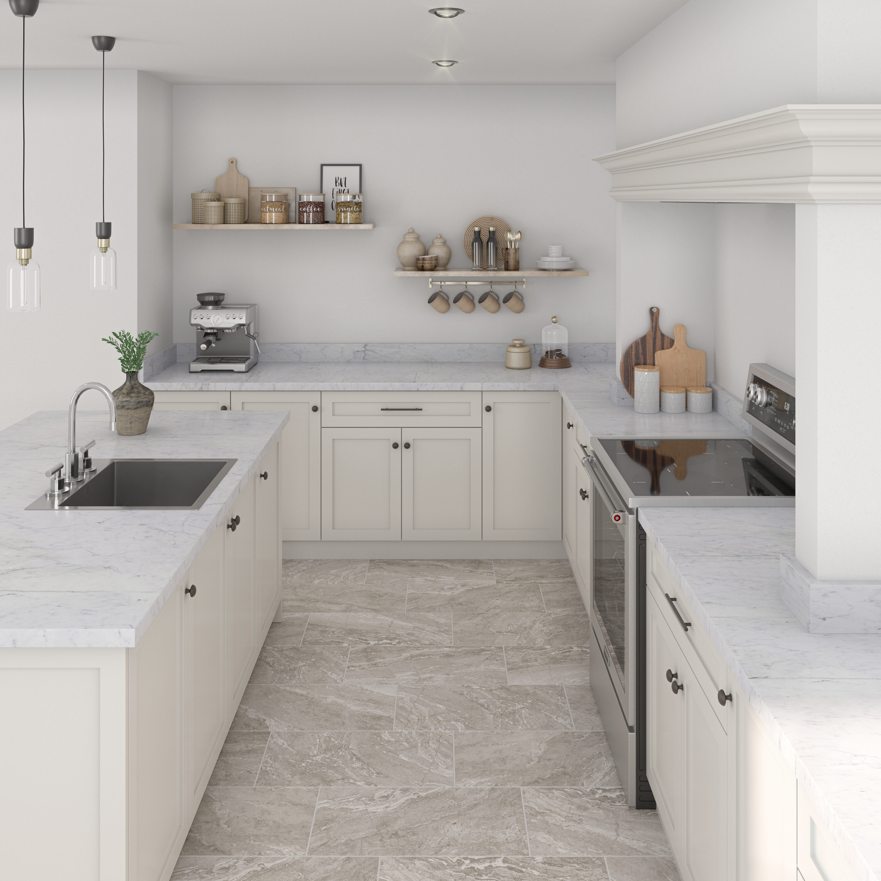 allen + roth Meno Mosso Gray 12-in x 24-in Matte Porcelain Stone Look ...