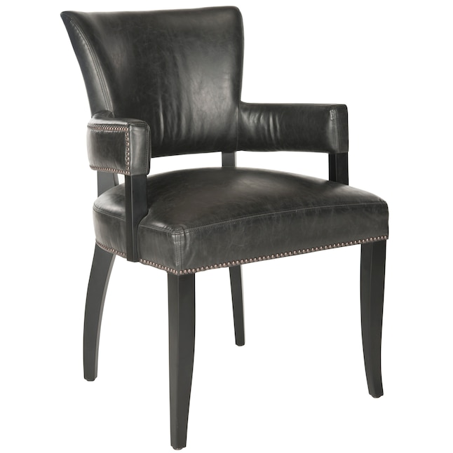 Safavieh Desa Contemporary/Modern Faux Leather Upholstered Side Chair (Wood Frame) Safavieh Desa Contemporary/Modern Faux Leather Upholstered Side Chair (Wood Frame)