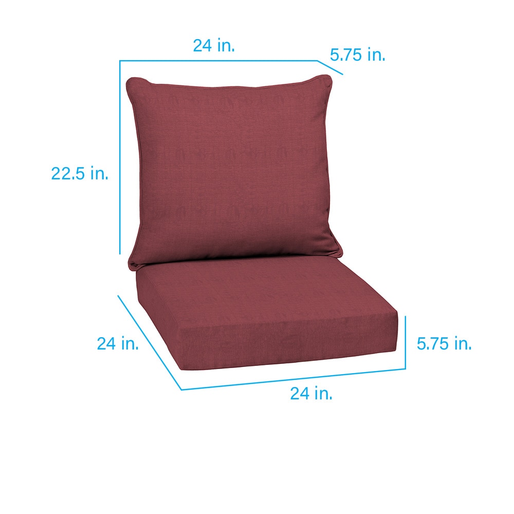 Piece Chair Cushions With Back Part Seat, Back Cushion With Straps, Low-back  Cushion Pad (style 1, 40 X 40 Cm)