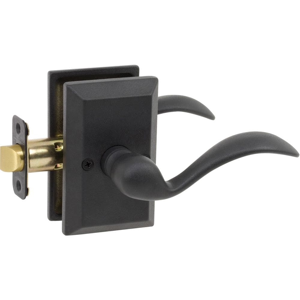 Delaney Hardware 694609SR Sandcast Sandcast Aged Black Interior Hall/Closet Passage Door Handle