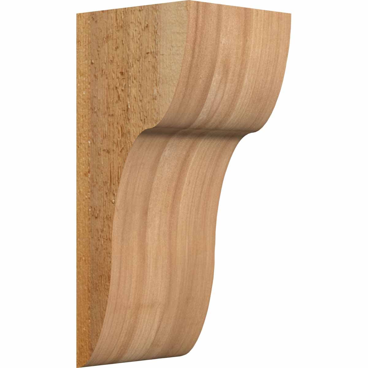 Ekena Millwork COR06X06X14CAR00RWR 6-in x 6-in x 14-in Carmel Unfinished Western red cedar Wood Paintable/Stainable Corbel